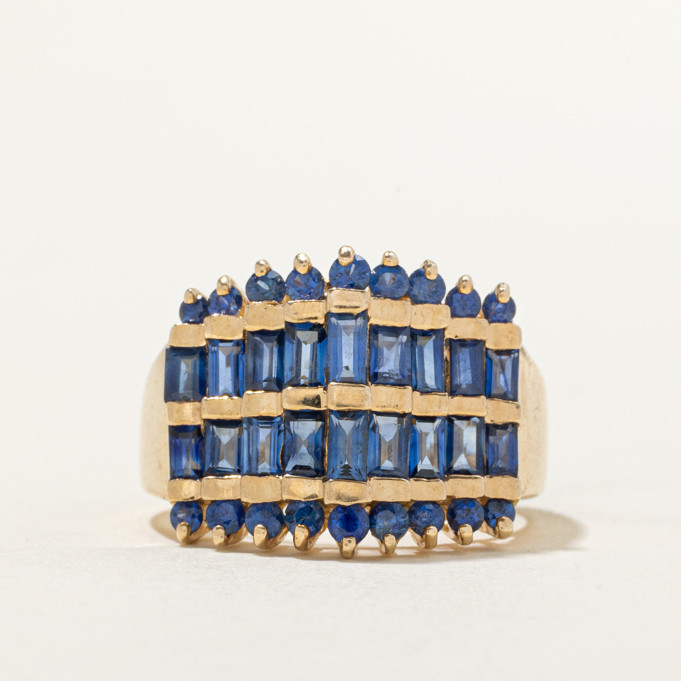 Multi Row Multi Cut Sapphire Ring | 1.80ctw | SZ 7.75