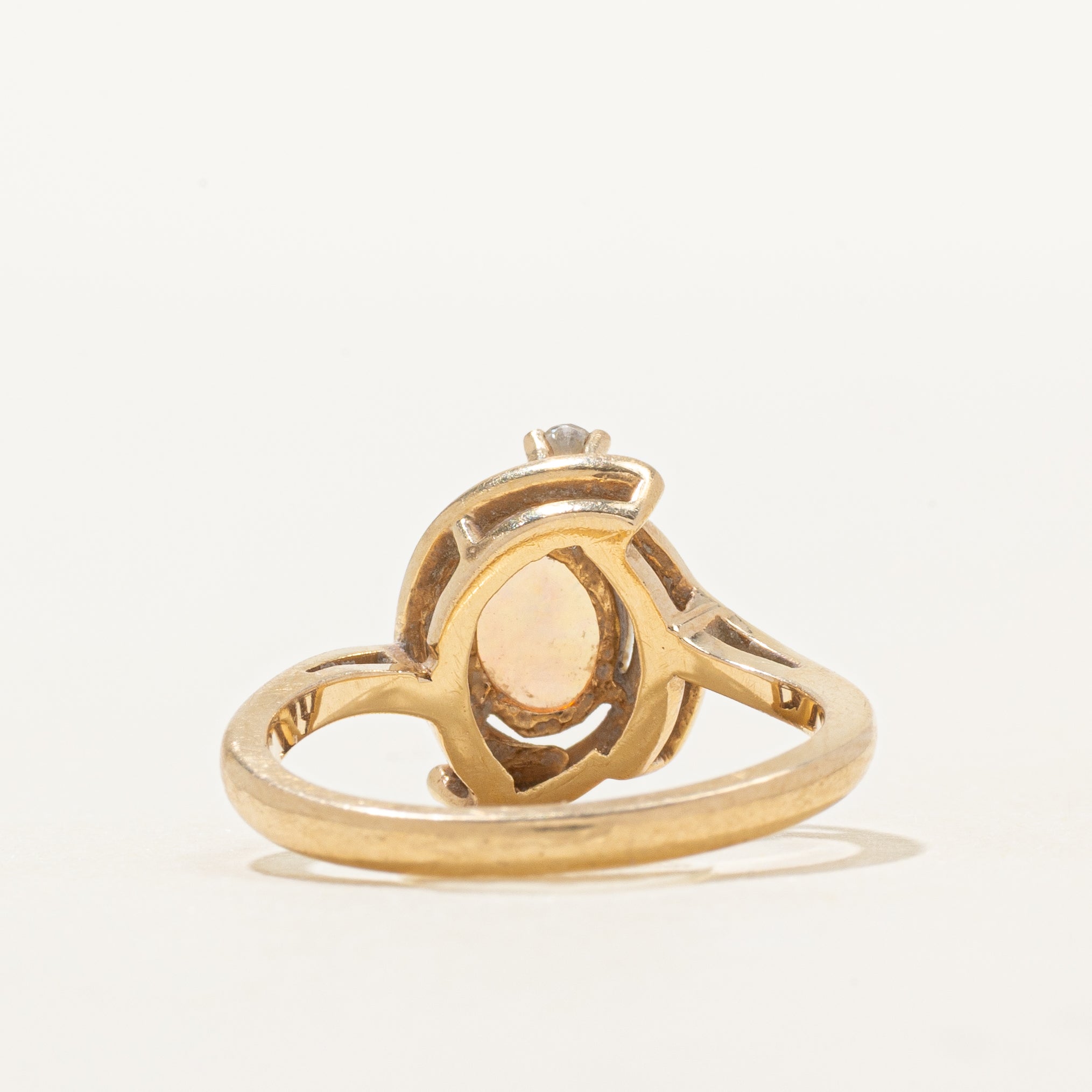 Cabochon Opal & Diamond Ring | 0.50ct, 0.02ct | SZ 6