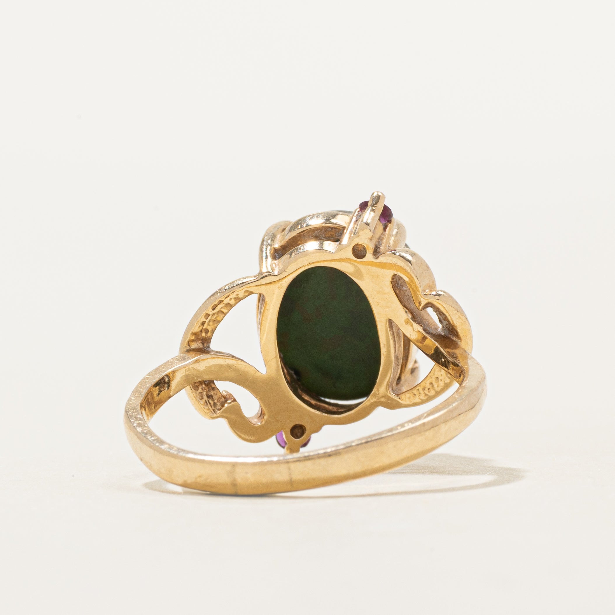 Cabochon Opal & Ruby Ring | 2.09ct, 0.05ctw | SZ 7.25