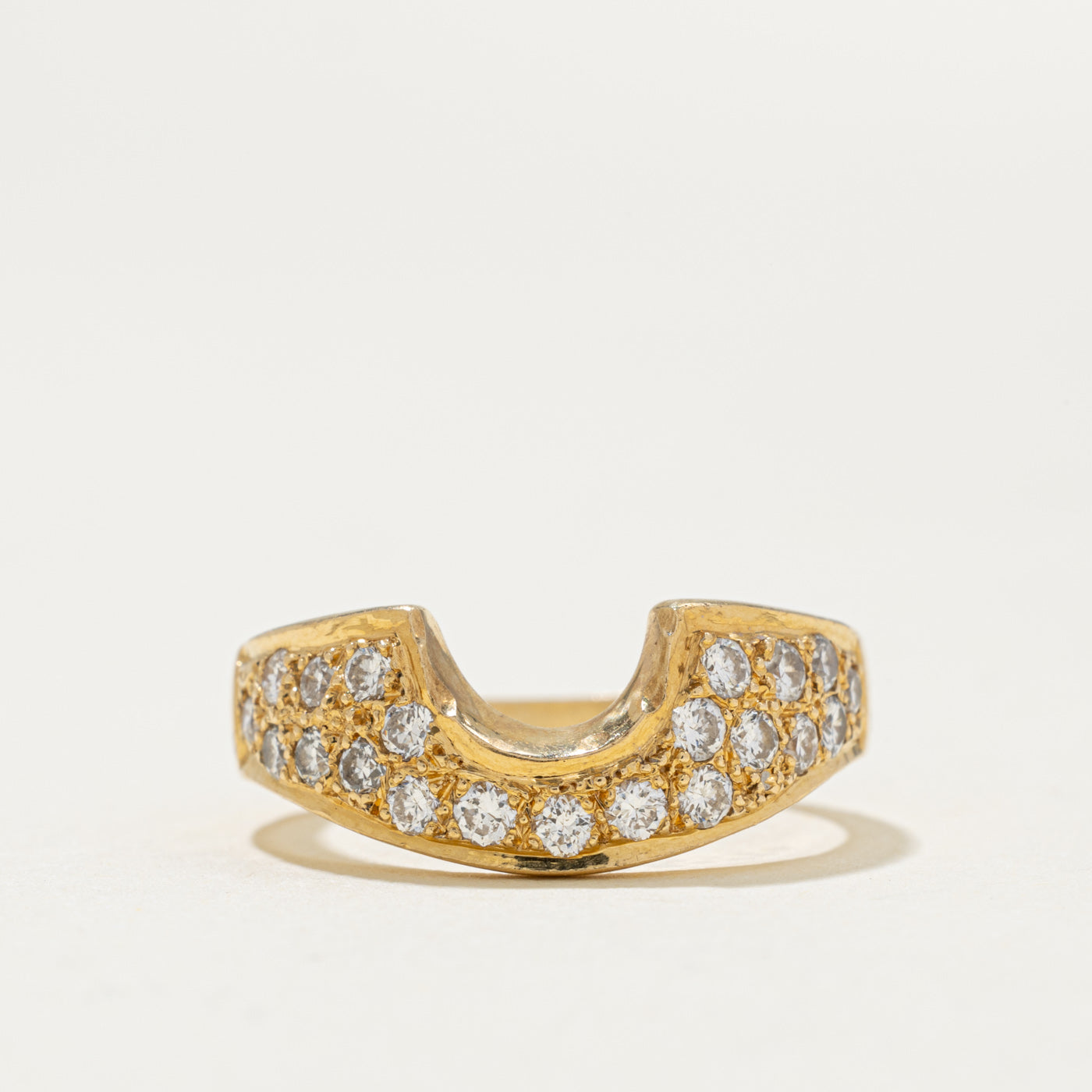 18k Multi Row Diamond Contour Ring | 0.28ctw | SZ 4.5