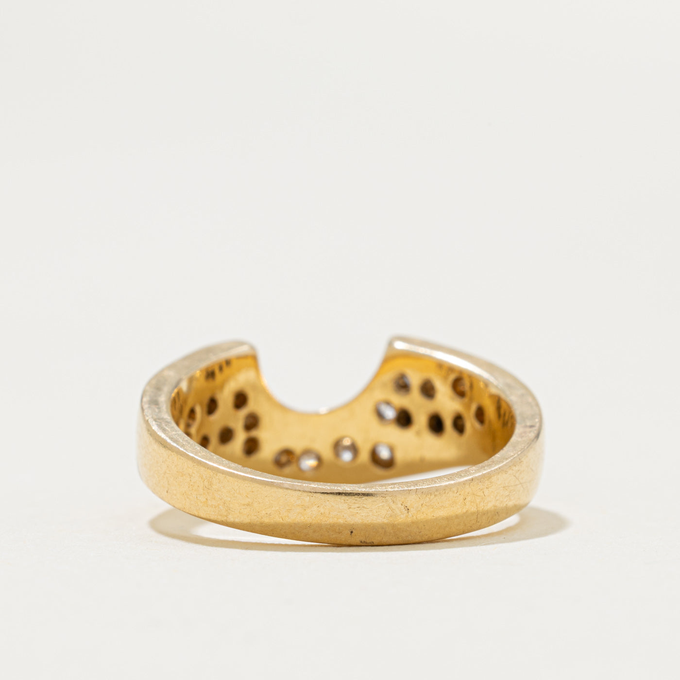 18k Multi Row Diamond Contour Ring | 0.28ctw | SZ 4.5
