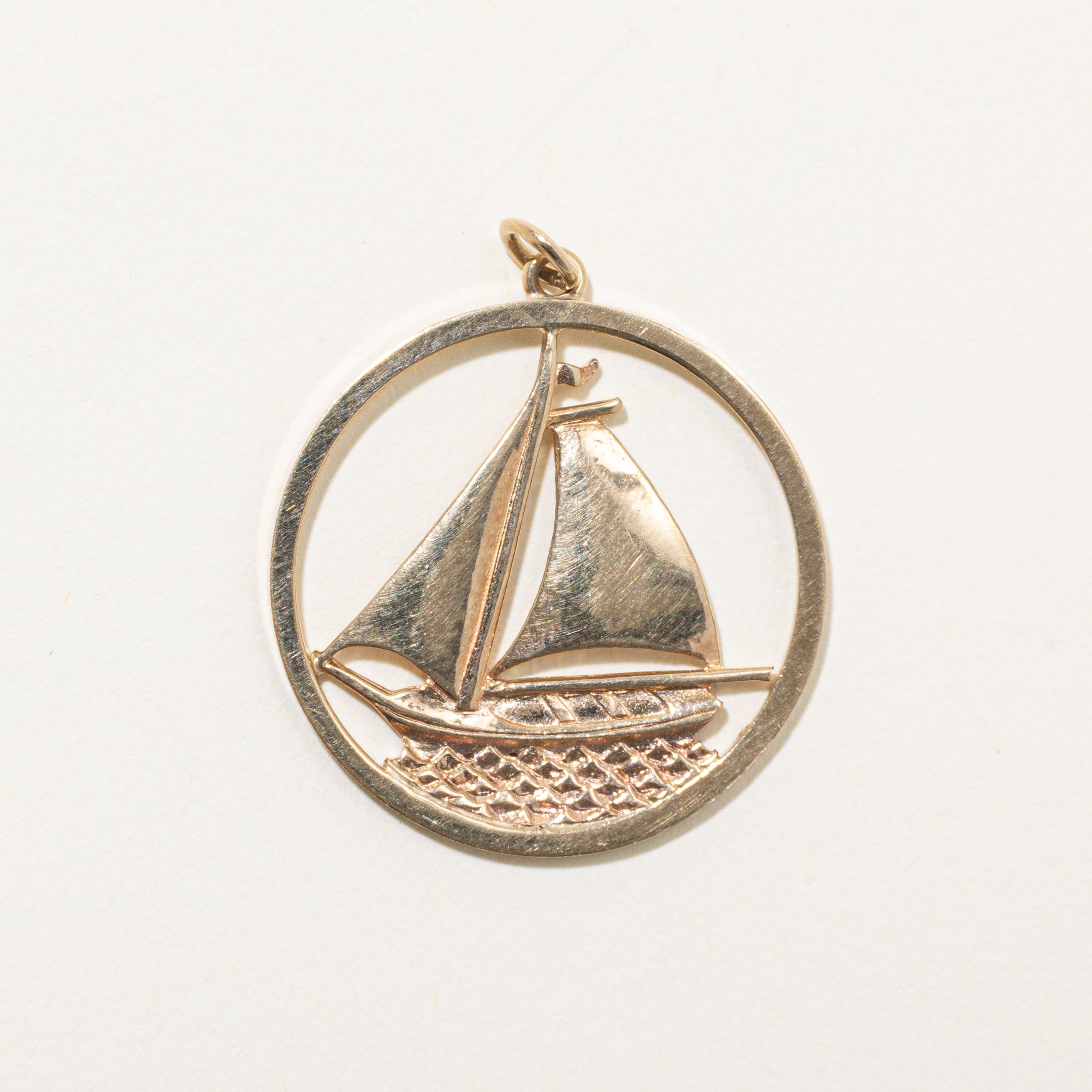 1966 Birmingham Yellow Gold Sailboat Necklace | 26" |