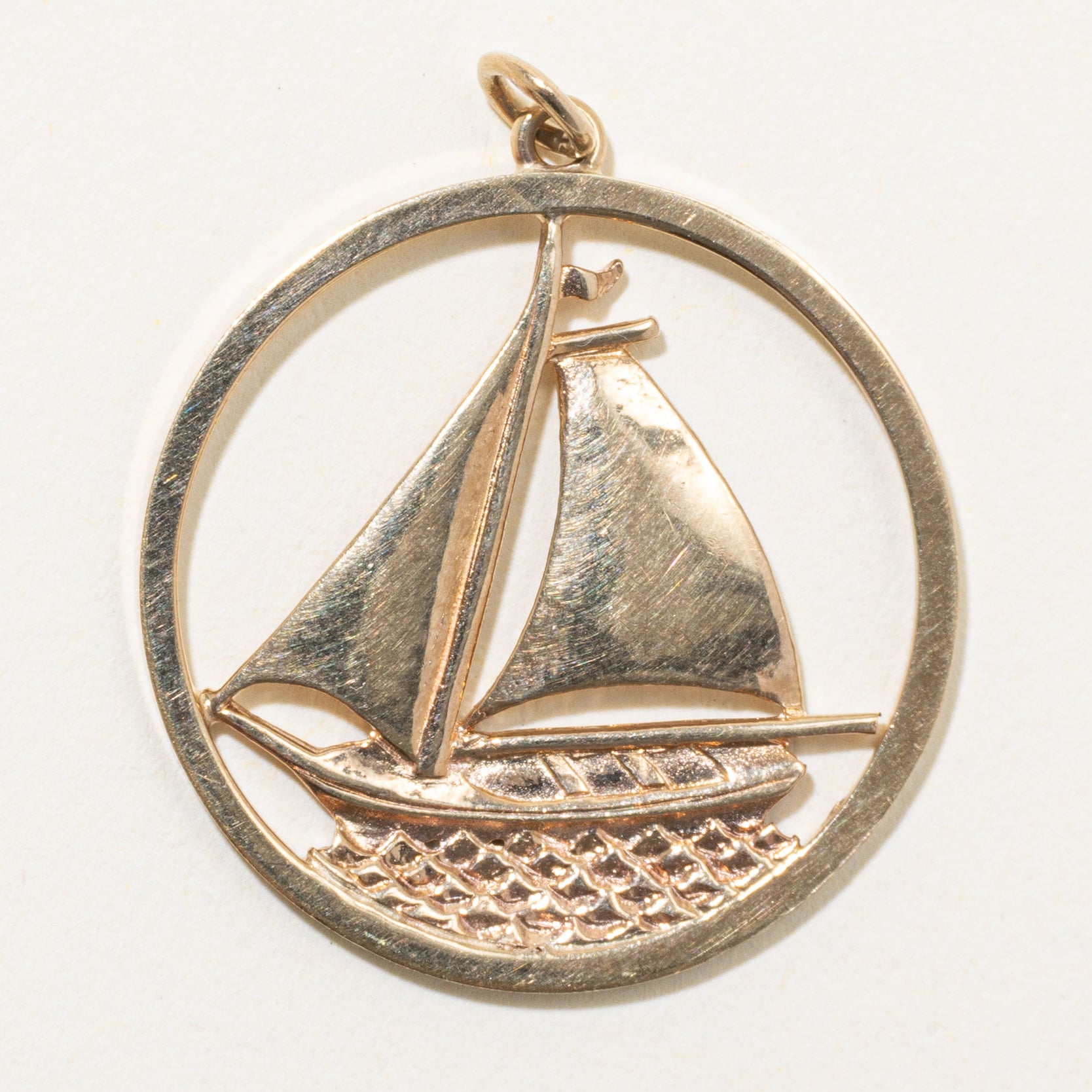 1966 Birmingham Yellow Gold Sailboat Necklace | 26" |