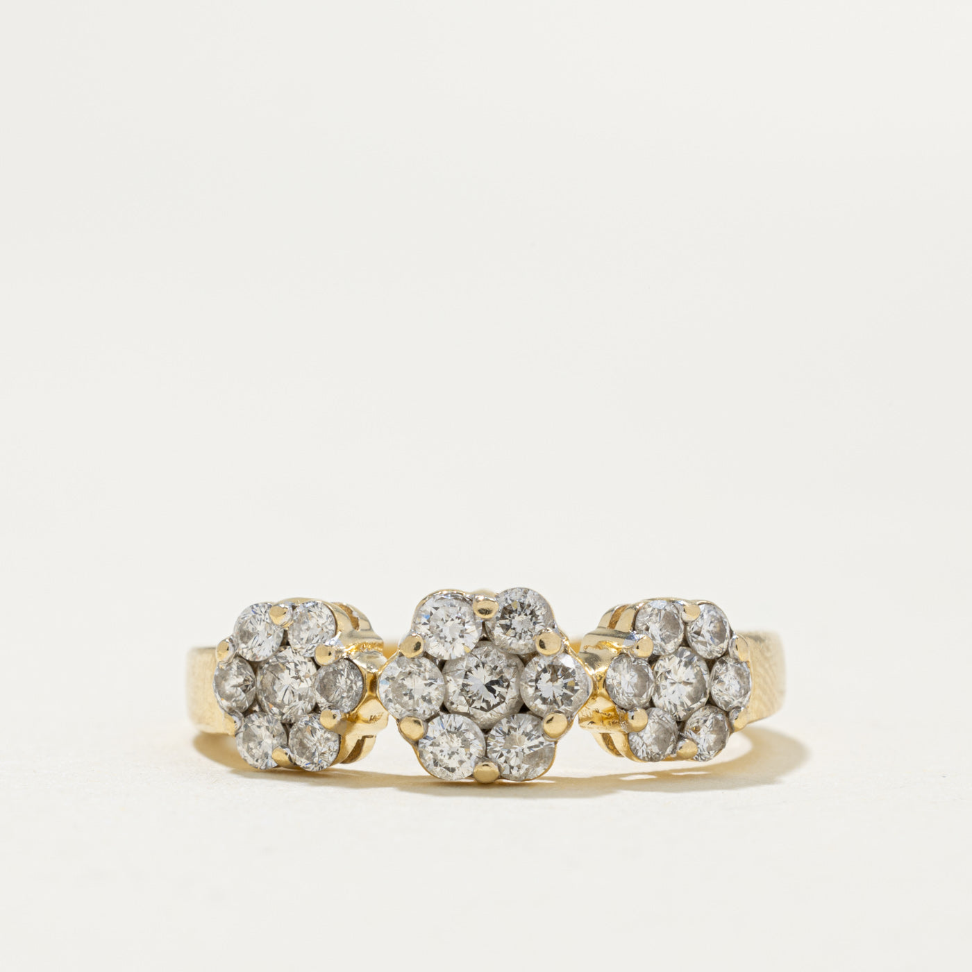 14k Diamond Mutli Floral Cluster Ring | 0.50ctw | SZ 7.75