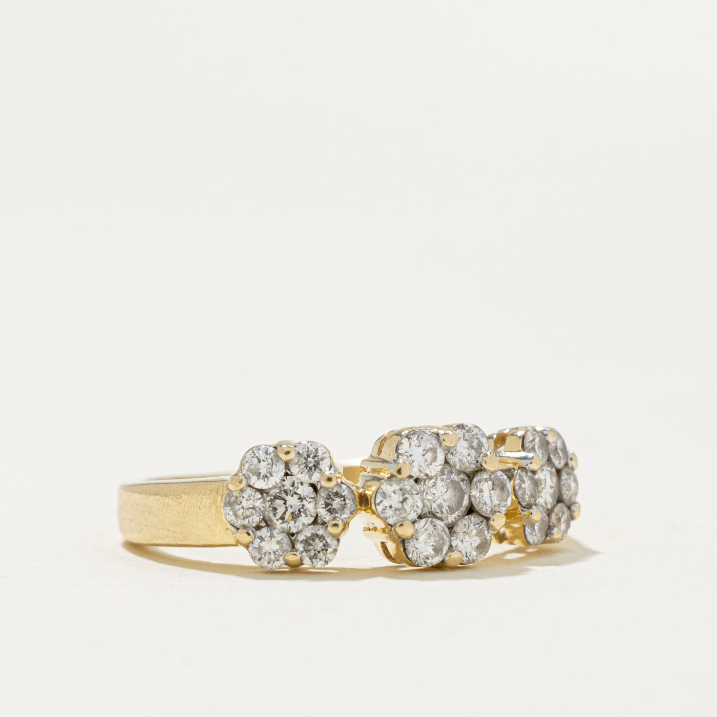 14k Diamond Mutli Floral Cluster Ring | 0.50ctw | SZ 7.75
