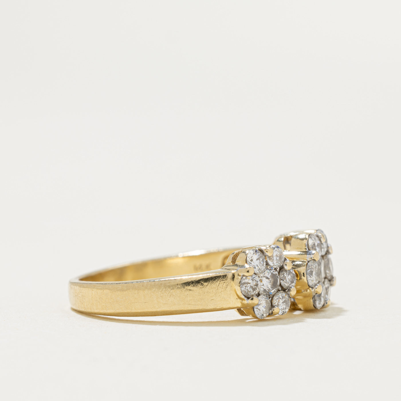 14k Diamond Mutli Floral Cluster Ring | 0.50ctw | SZ 7.75