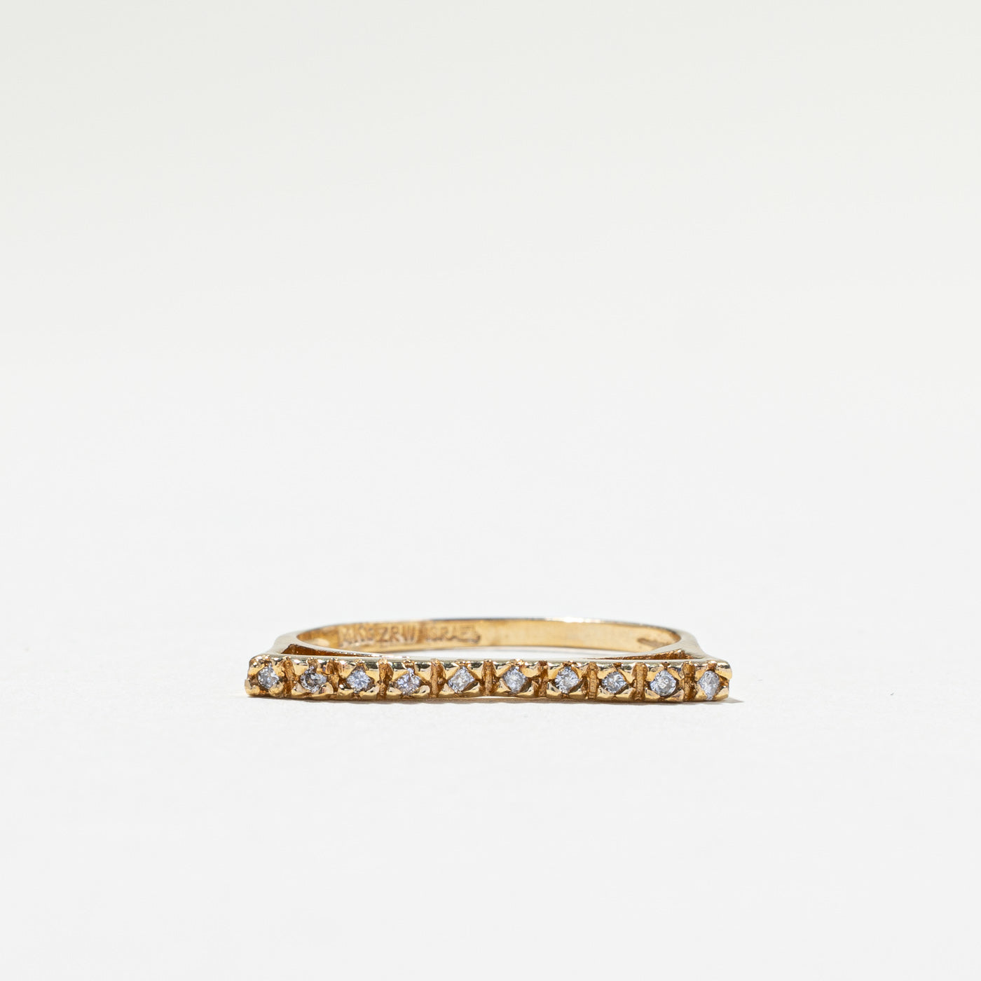 Bague sertie de diamants | 0,10 ct | Taille 8 | 