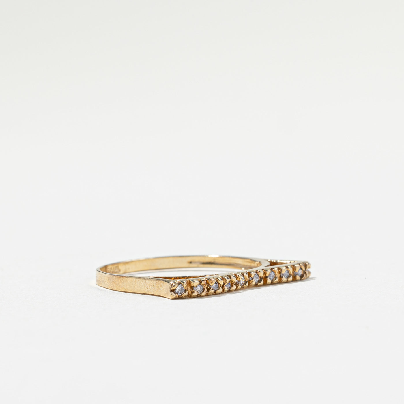 Bague sertie de diamants | 0,10 ct | Taille 8 | 