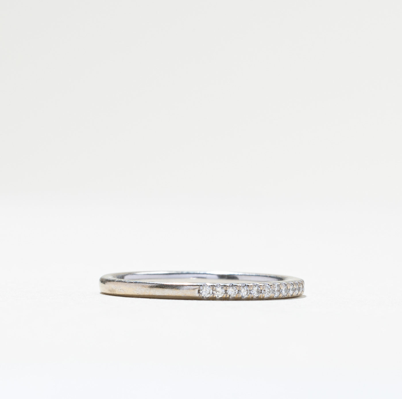 Pave Set Semi Eternity Diamond Band | 0.09ctw | SZ 6.5 |
