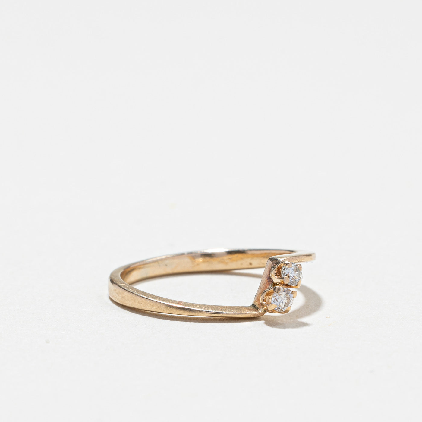 Bypass Two Stone Diamond Ring | 0.04ctw | SZ 4 |