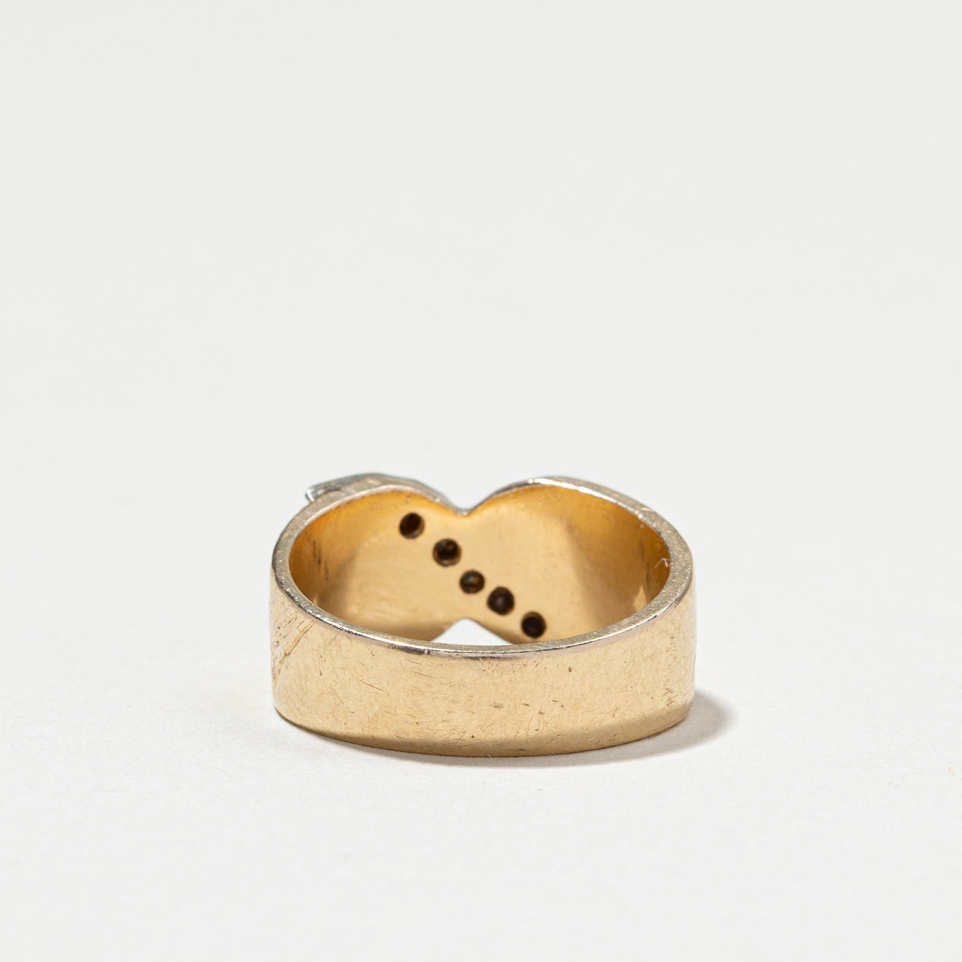 Bypass Diamond Two Tone Gold Ring | 0.10ctw | SZ 5.75 |