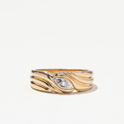 Textured Diamond Ring | 0.02ctw | SZ 6.25 |