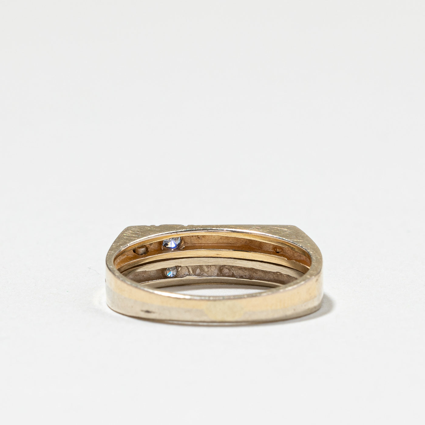 Two Tone Gold Diamond Ring | 0.04ctw | SZ 5.75 |