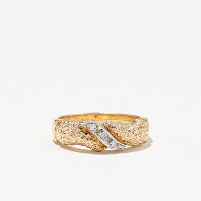Textured Diamond Ring | 0.04ctw | SZ 6 |