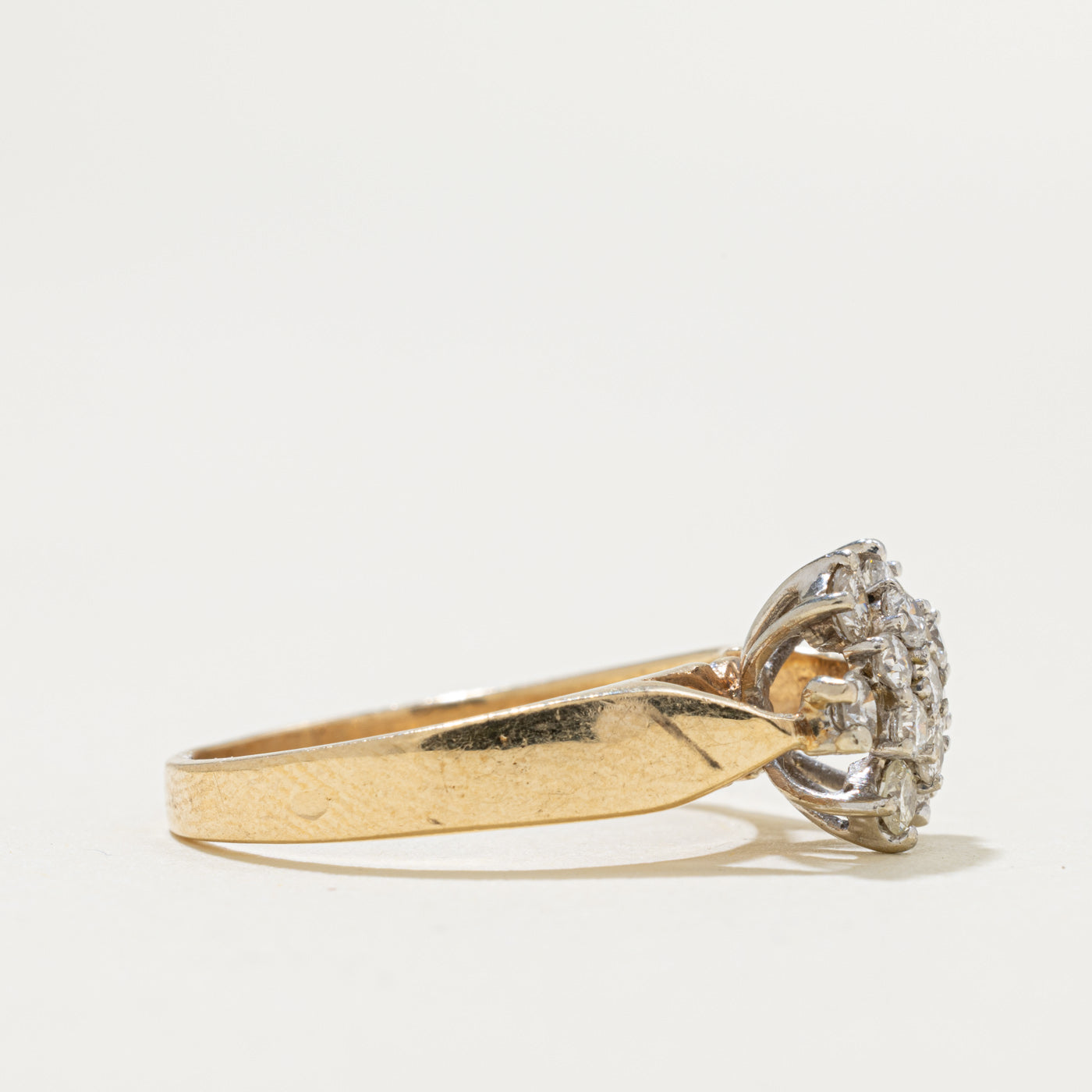 14k Diamond Floral Cluster Ring | 0.40ctw | SZ 6.25