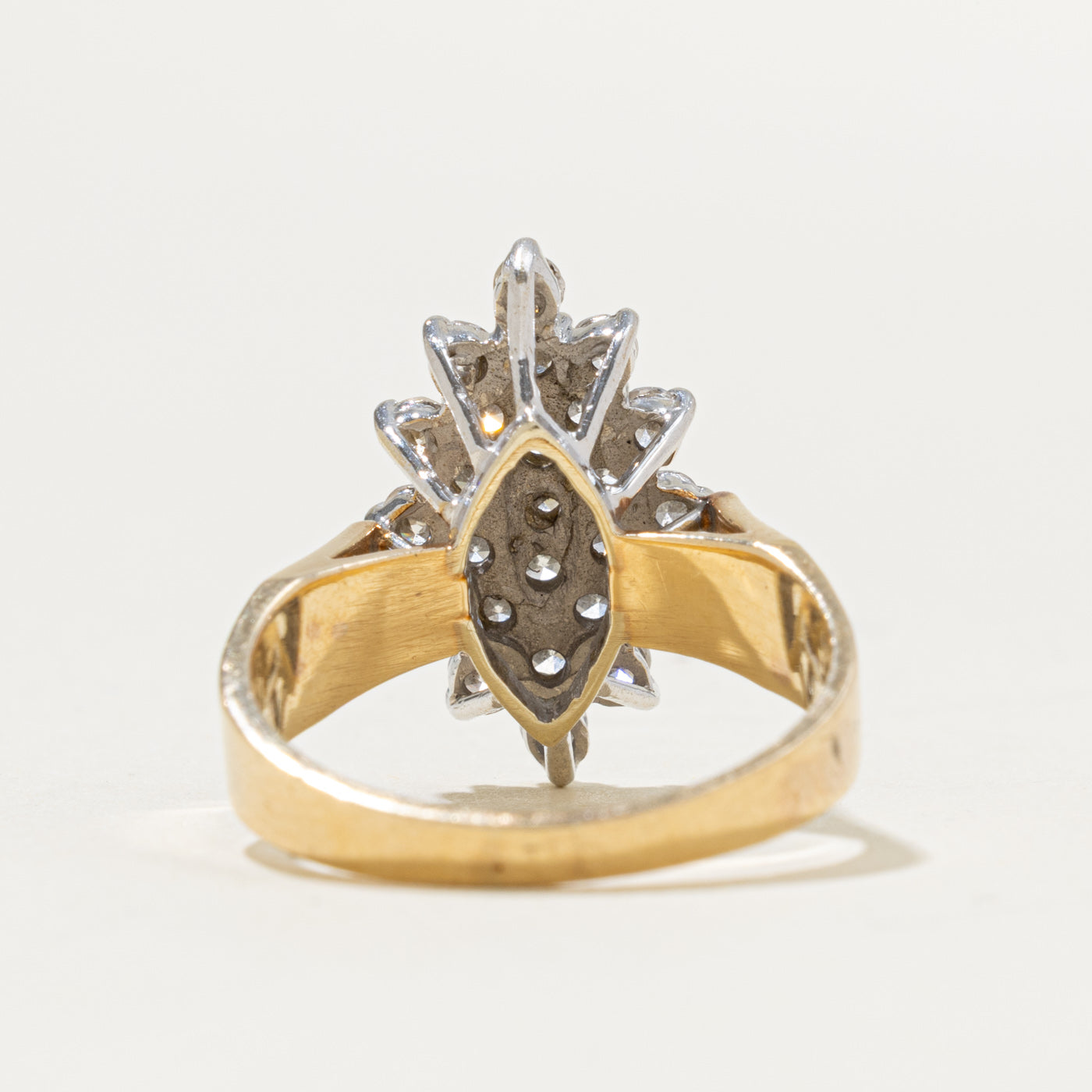 14k Diamond Cluster Marquise Cocktail Ring | 0.64ctw | SZ 7