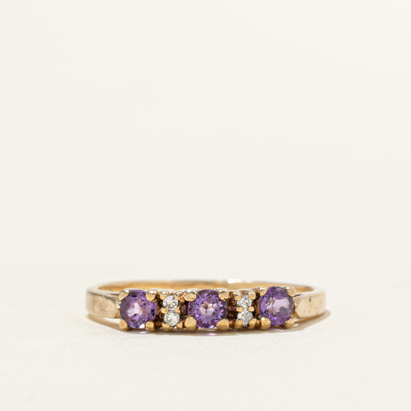Amethyst & Diamond Band | 0.24ctw, 0.03ctw | SZ 7