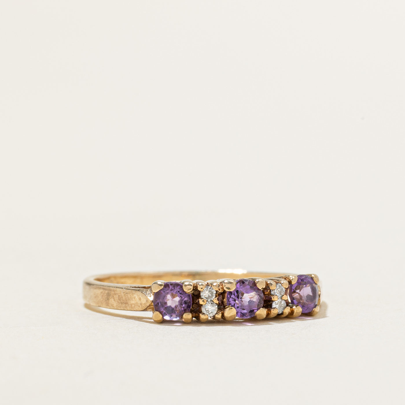 Amethyst & Diamond Band | 0.24ctw, 0.03ctw | SZ 7
