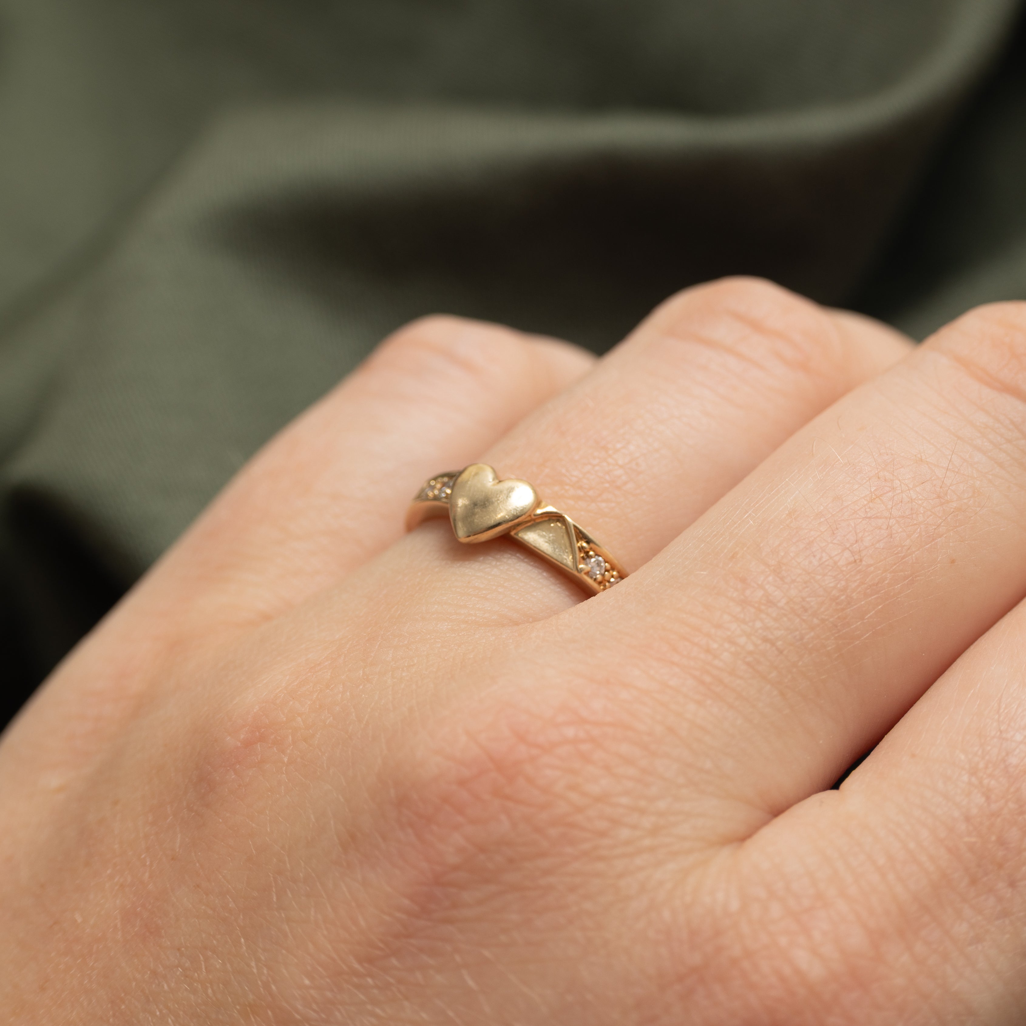 Diamond Accented Heart Ring | SZ 6