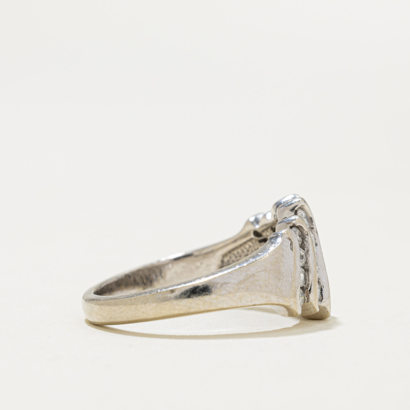 14k Multi Row Diagonal Channel Set Diamond Ring | 0.55ctw | SZ 4.25