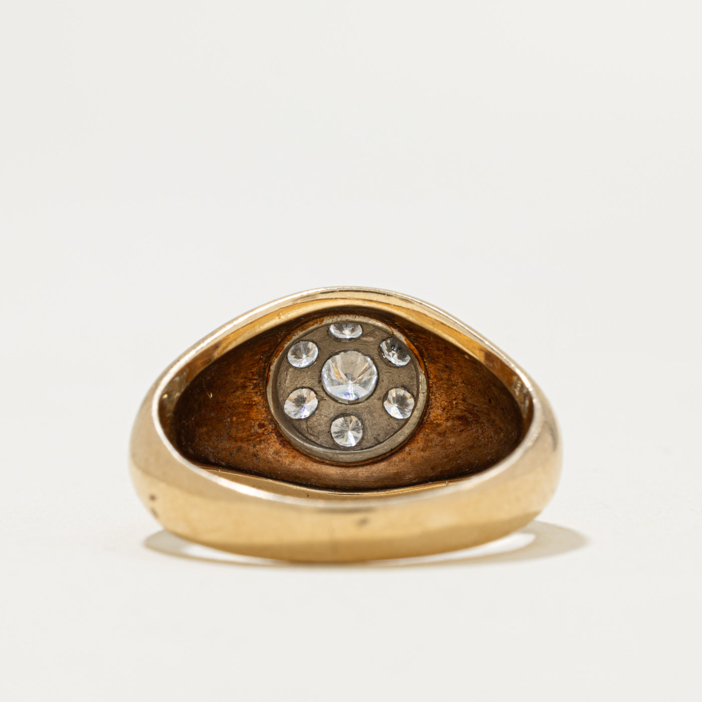 14k Yellow Gold Diamond Cluster Dome Ring | 0.28ctw | SZ 7.75