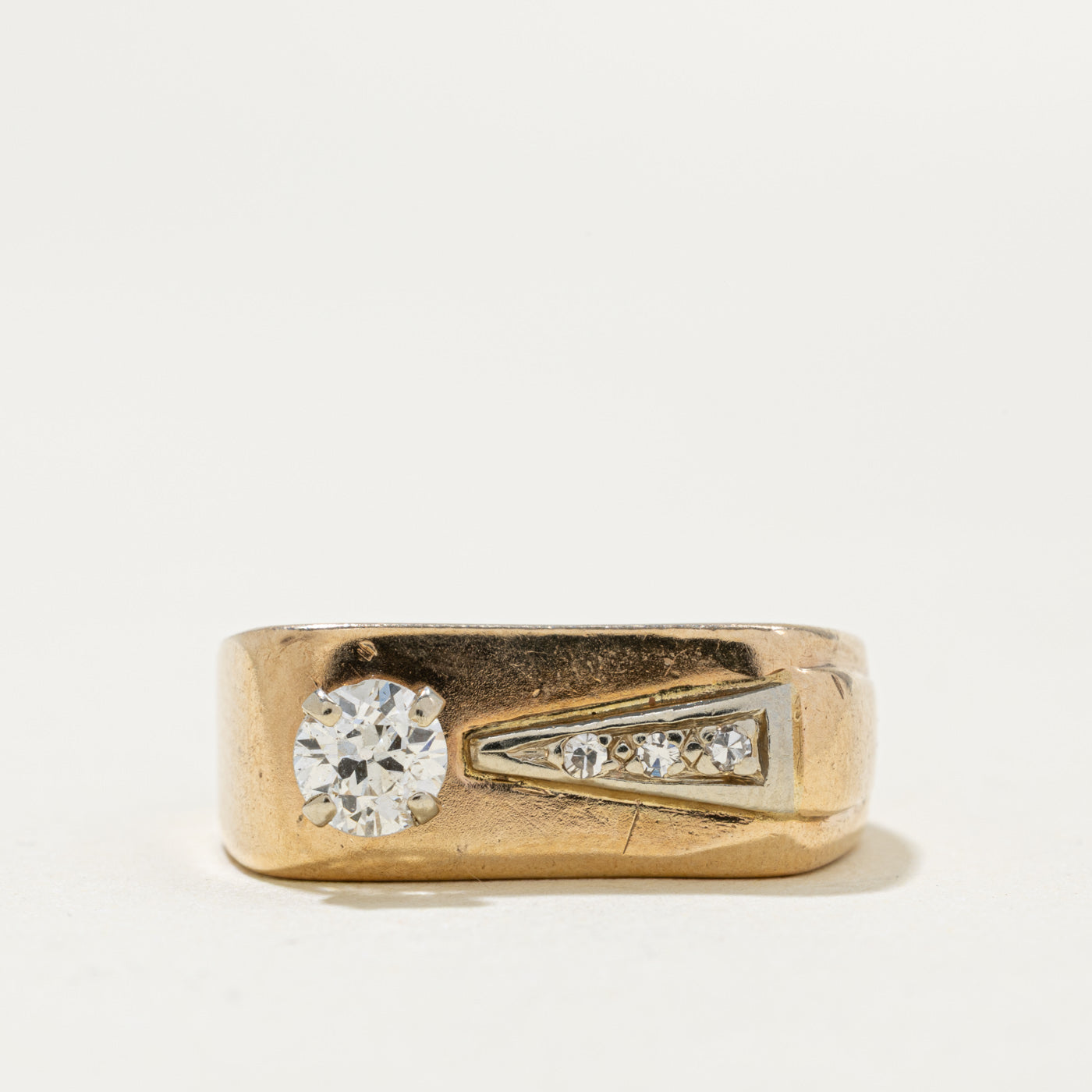 Diamond Accented Geometric Statement Ring | 0.40ctw | SZ 7.25