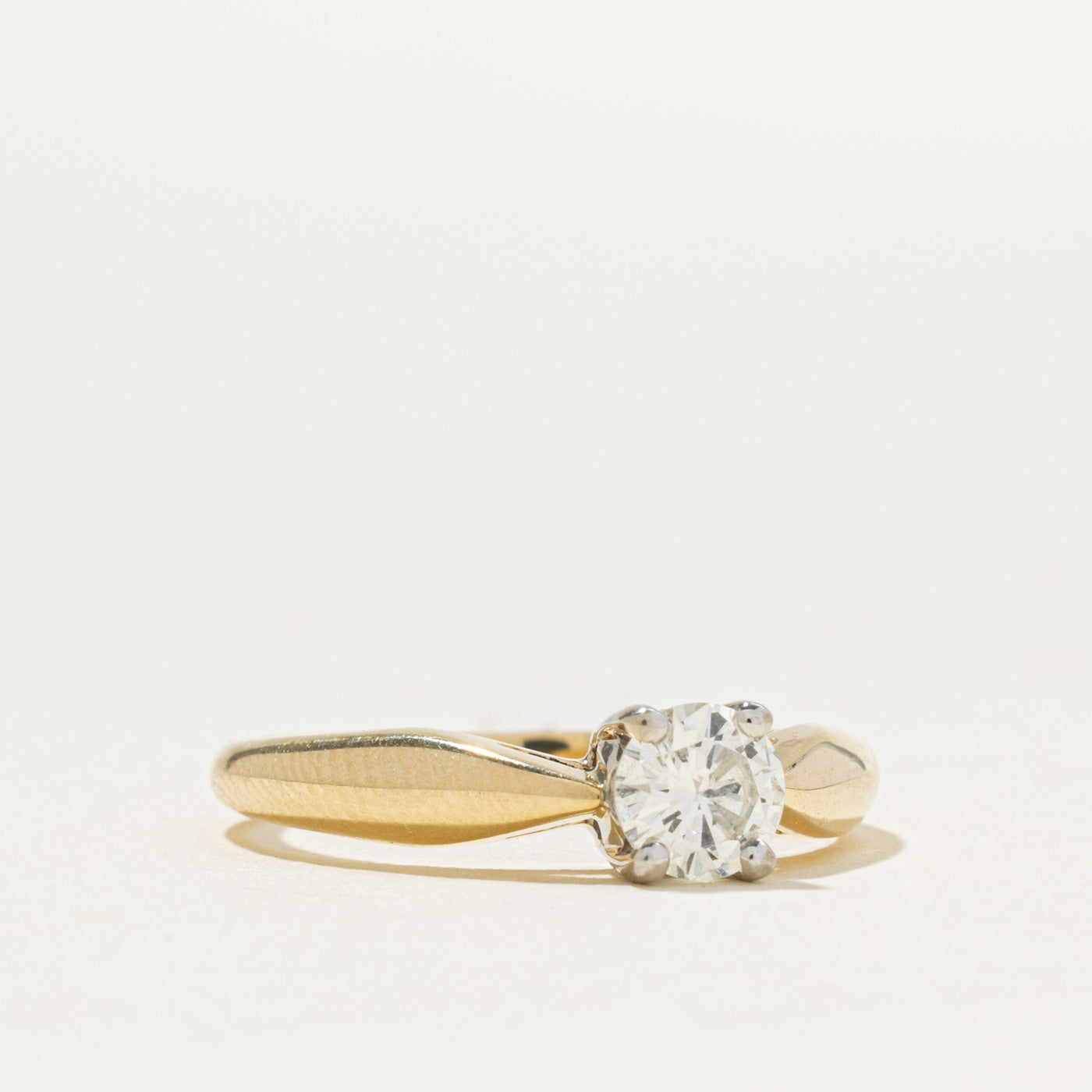 Solitaire Diamond Reverse Tapered Ring | 0.45ct VS2 J | SZ 6.25