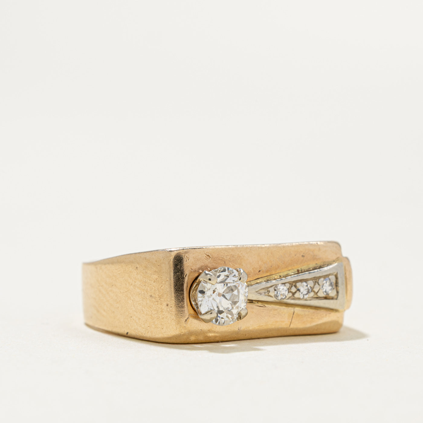 Diamond Accented Geometric Statement Ring | 0.40ctw | SZ 7.25