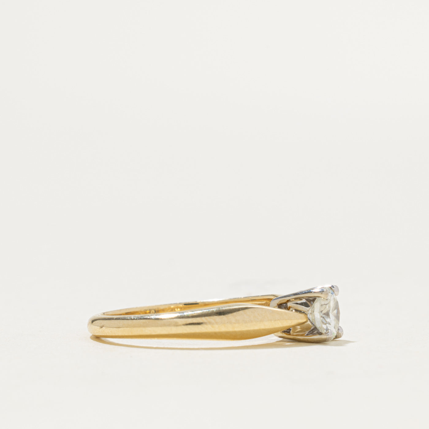 Solitaire Diamond Reverse Tapered Ring | 0.45ct VS2 J | SZ 6.25