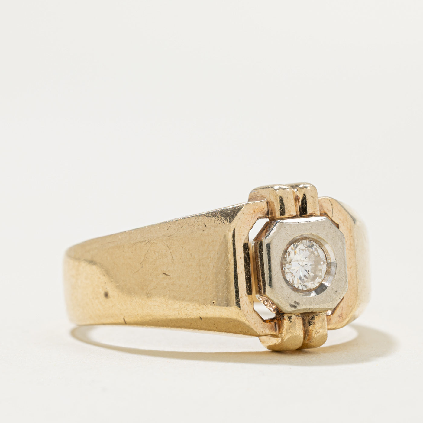 Solitaire Diamond Geometric Ring | 0.30ct SI2 J | SZ 11.25