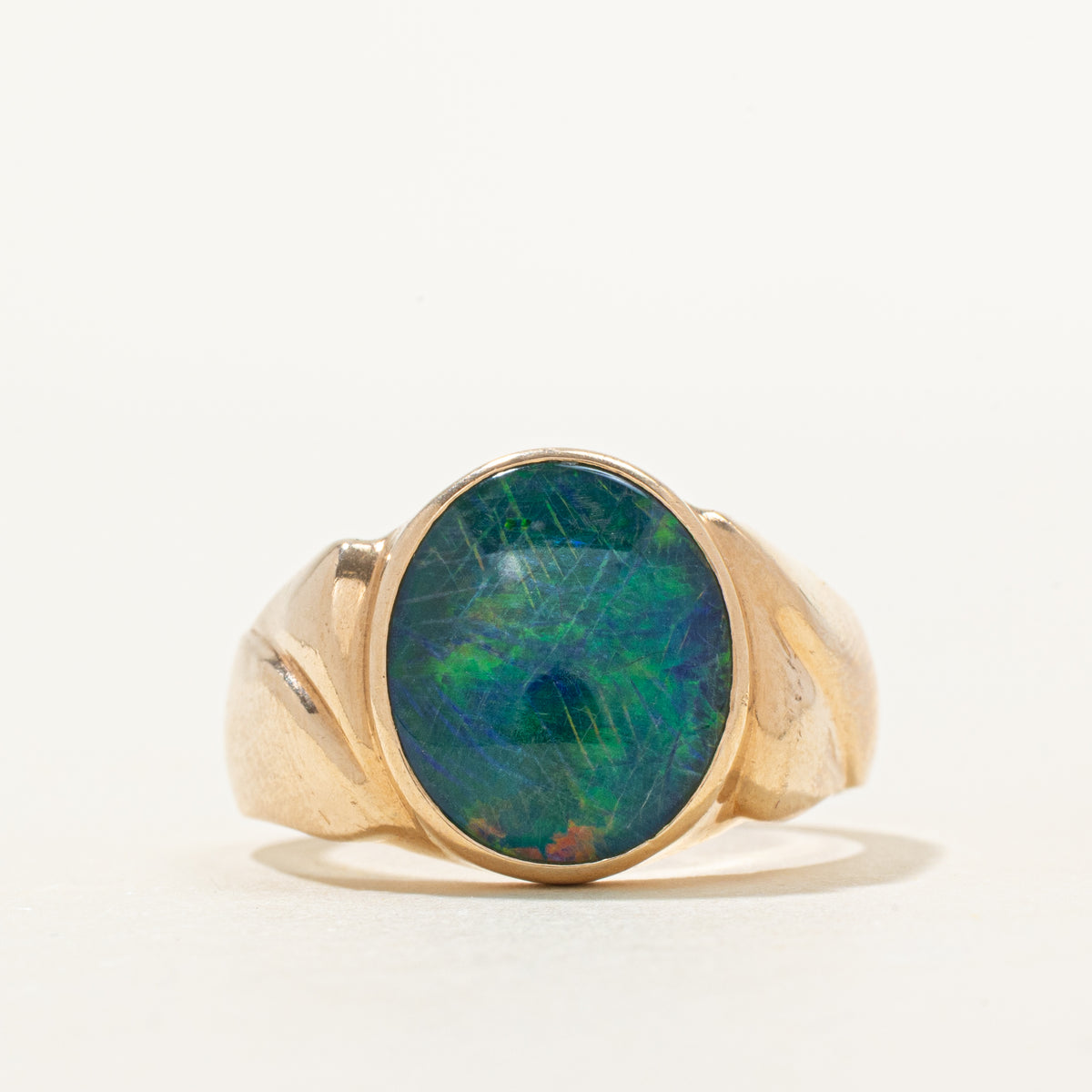 Bezel Set Opal Ring | 2.16ct | SZ 10.25