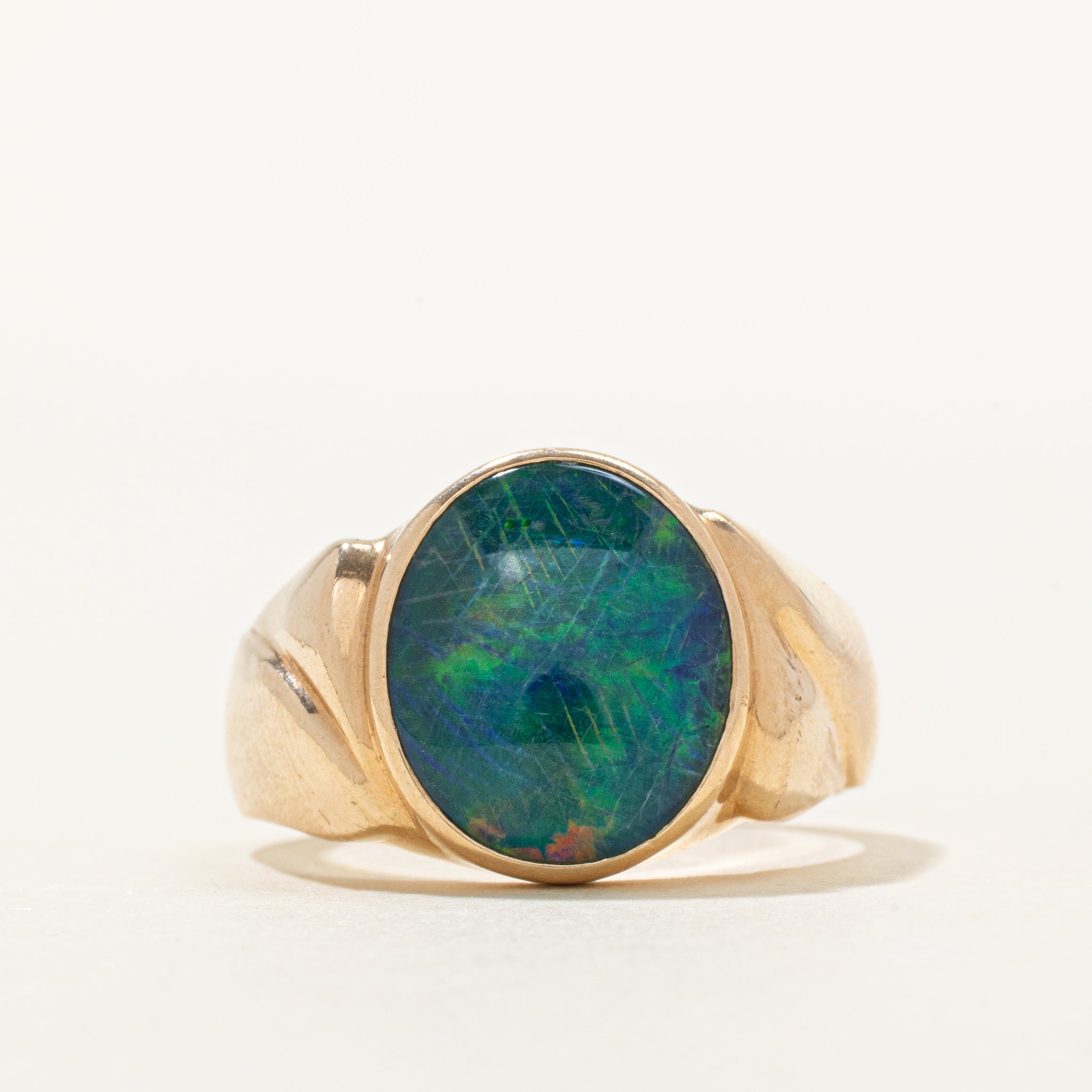 Bezel Set Opal Ring | 2.16ct | SZ 10.25