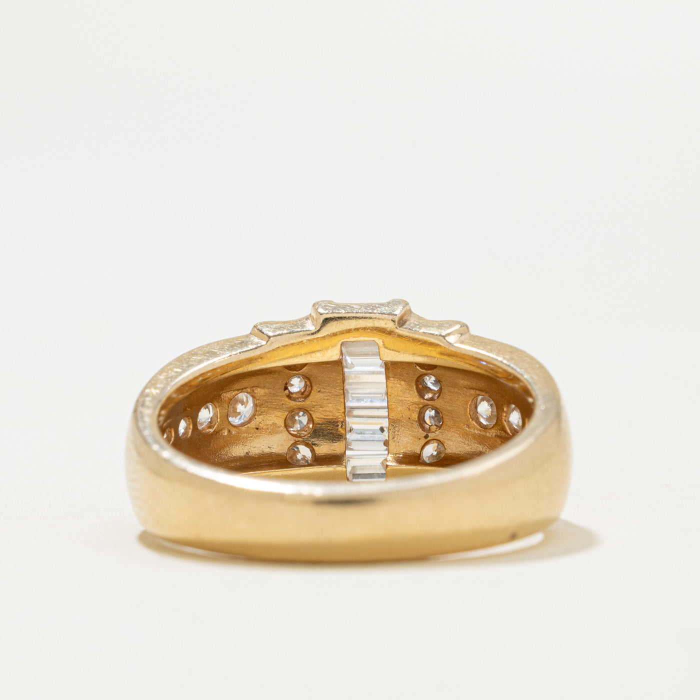 14k Diamond Multi Column Geometric Ring | 0.65ctw | SZ 7