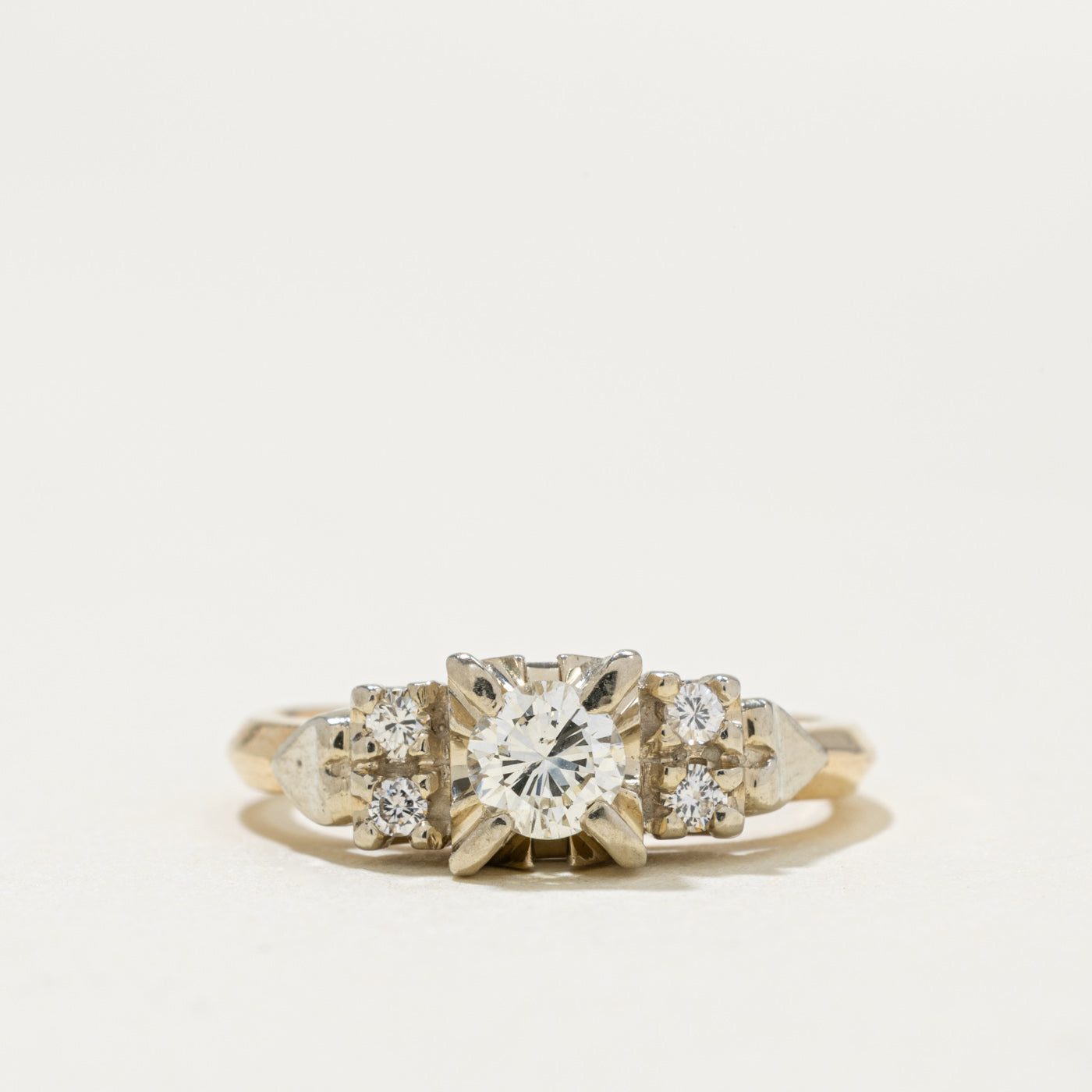 Illusion Set Diamond Accented Ring | 0.29ctw | SZ 4.25