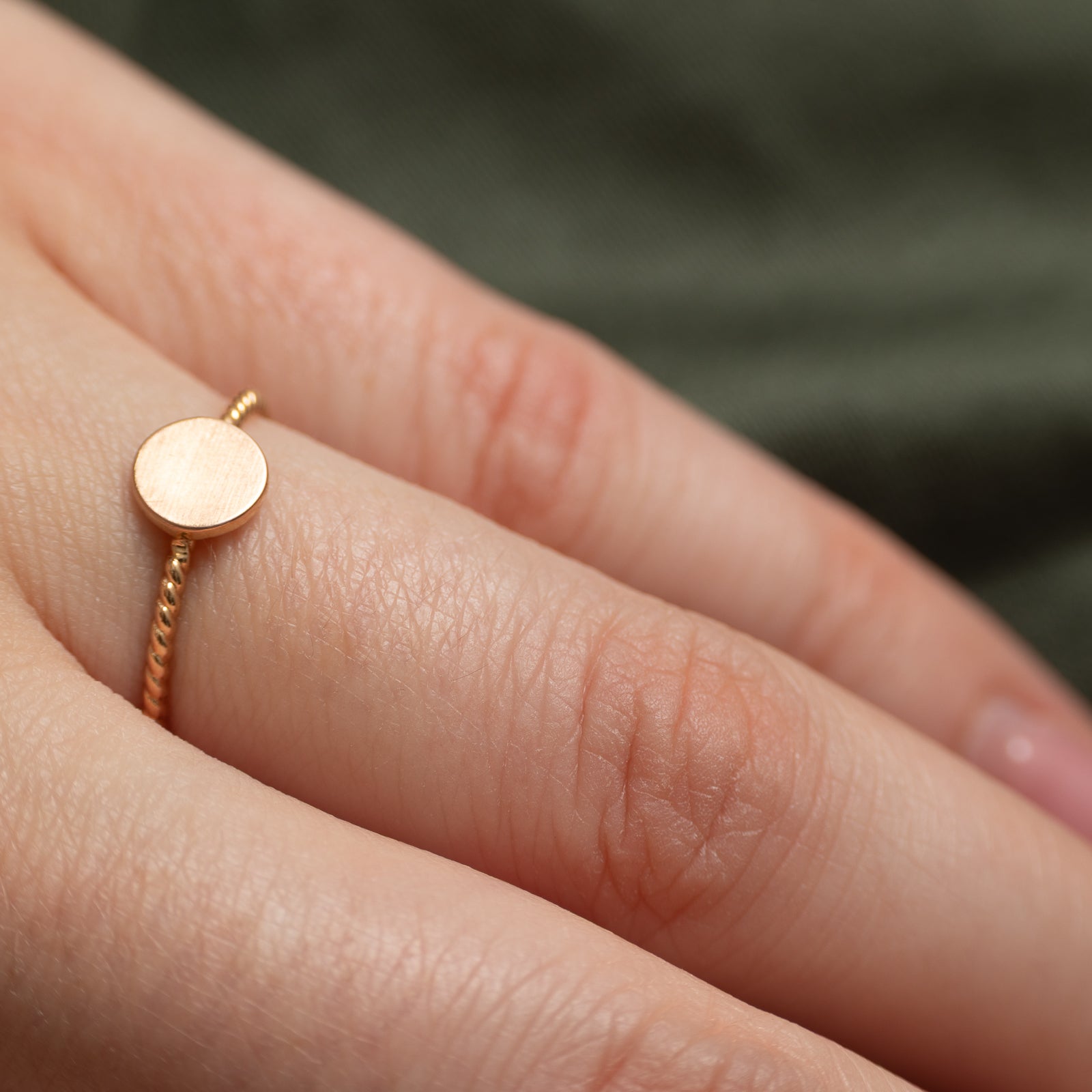 18k Rose Gold Flat Circle Ring | SZ 6.75