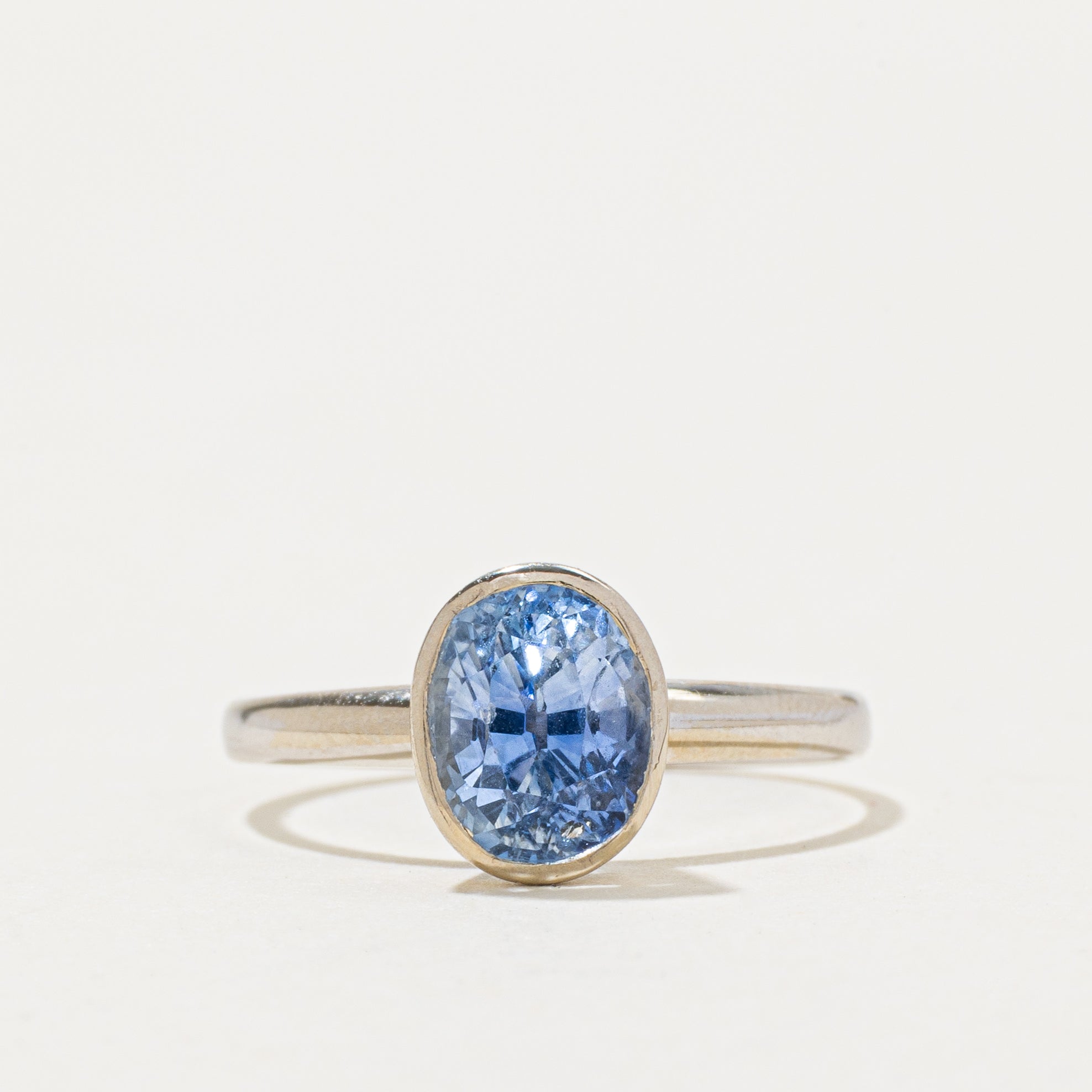'100 Ways' Ceylon Bezel Set Sapphire Solitaire | 2.3 ct | SZ 6 |