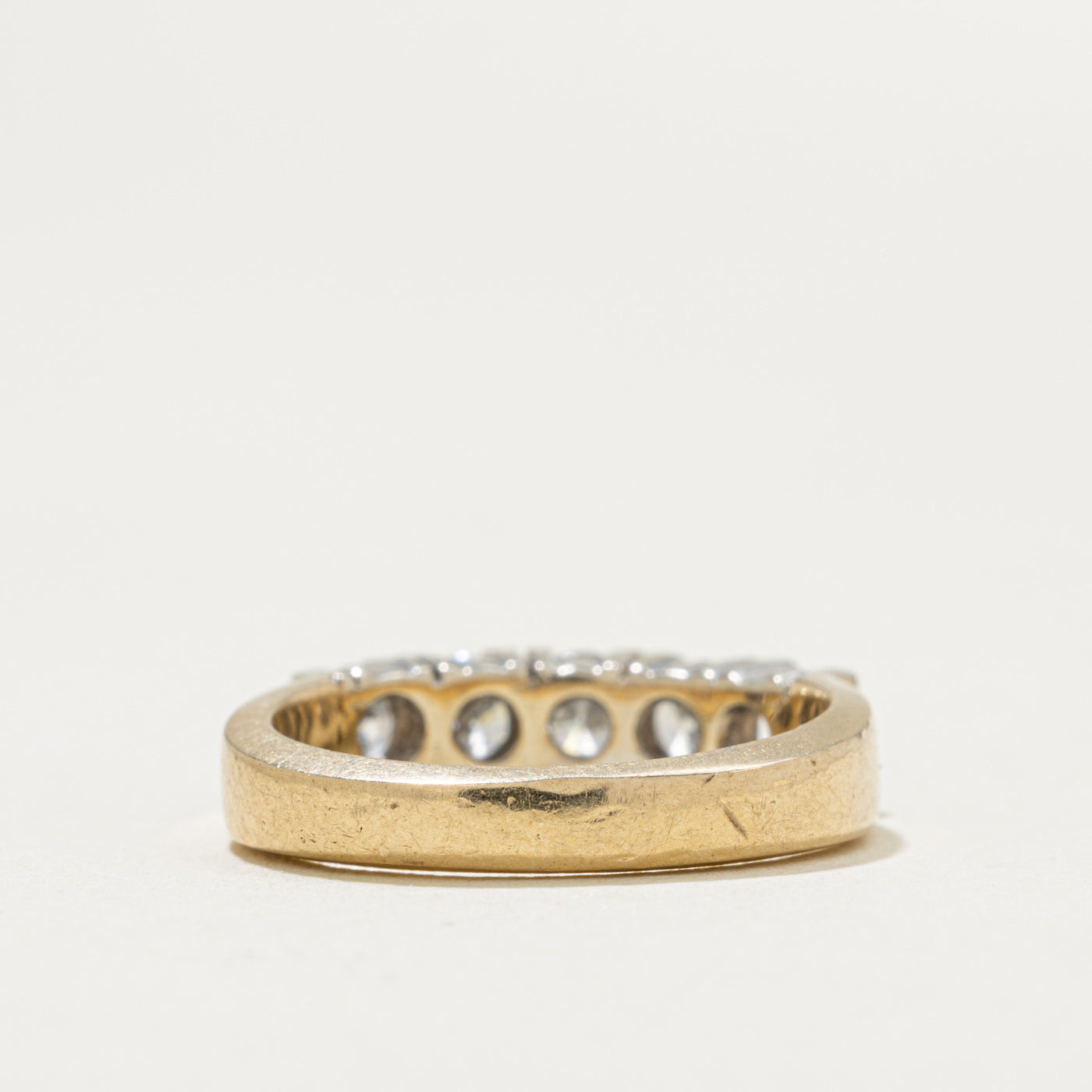14k Five Stone Diamond Band | 0.95ctw | 4.2mm | SZ 4