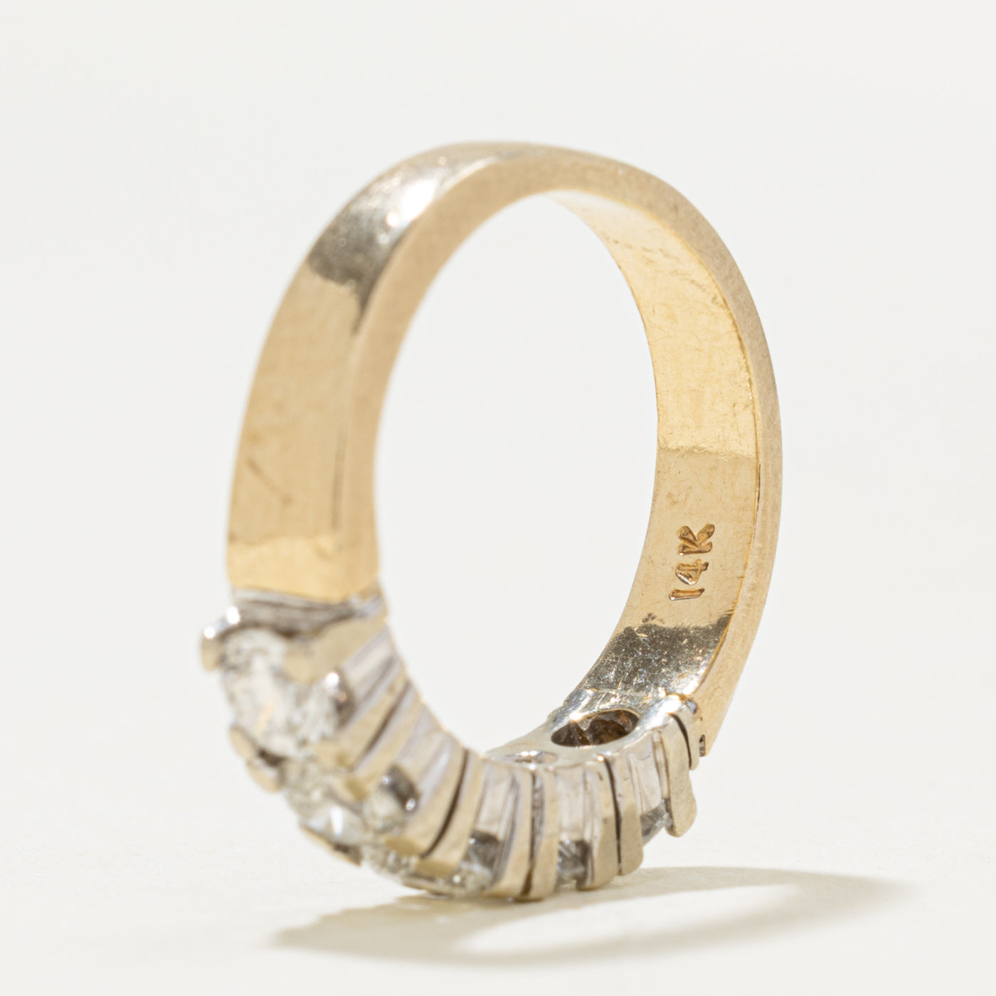 14k Five Stone Diamond Band | 0.95ctw | 4.2mm | SZ 4