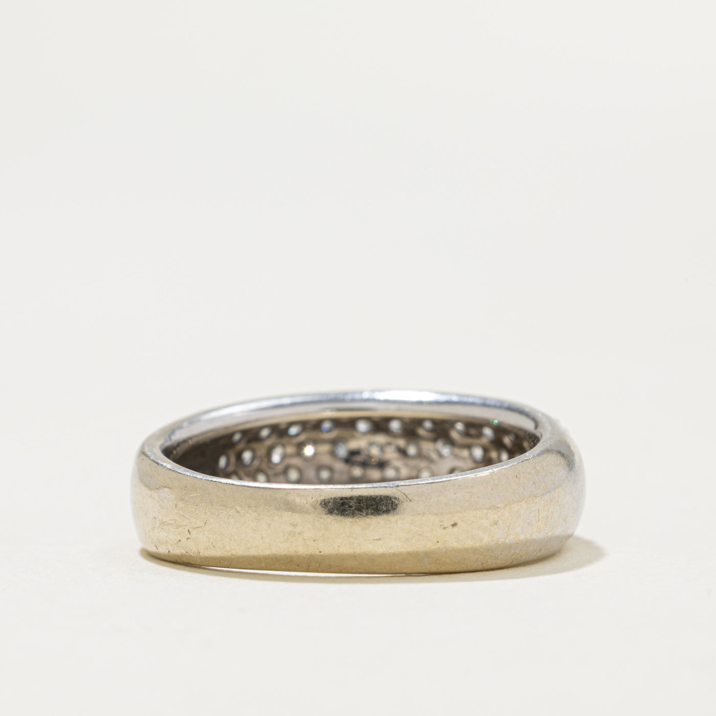 14k Pave Set Diamond Dome Ring | 0.60ctw | SZ 6.5