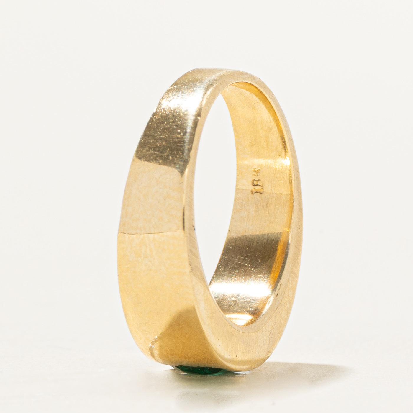 18k East West Flush Set Emerald Band | 0.50ct | SZ 4