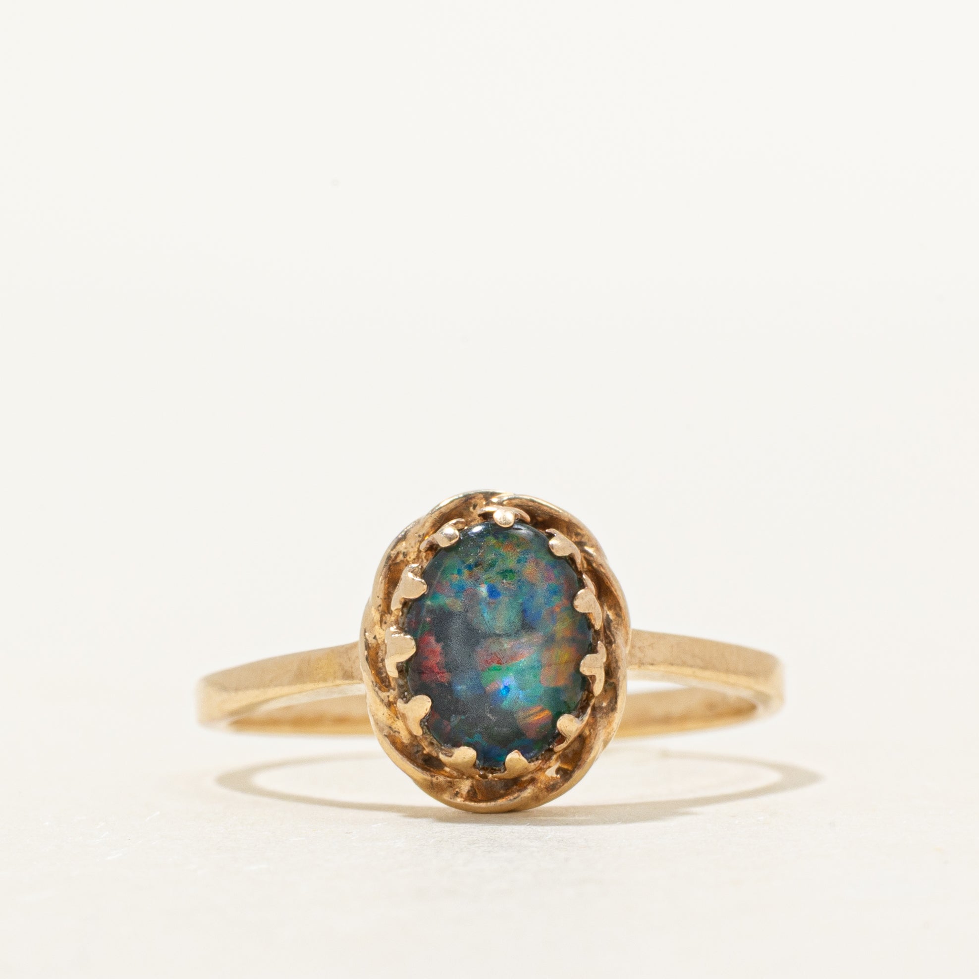 Oval Cabochon Opal Ring | 0.65ct | SZ 7.75