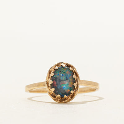 Oval Cabochon Opal Ring | 0.65ct | SZ 7.75