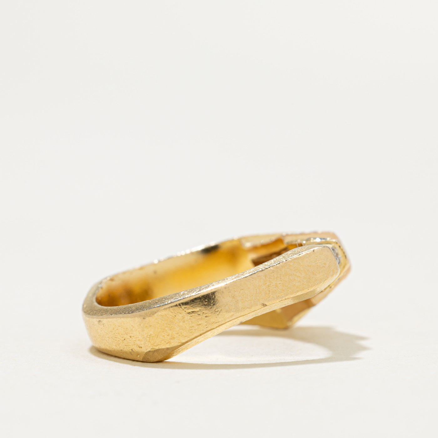 18k Pave Set Diamond Architectural Geometric Ring | 0.30ctw | SZ 5.25