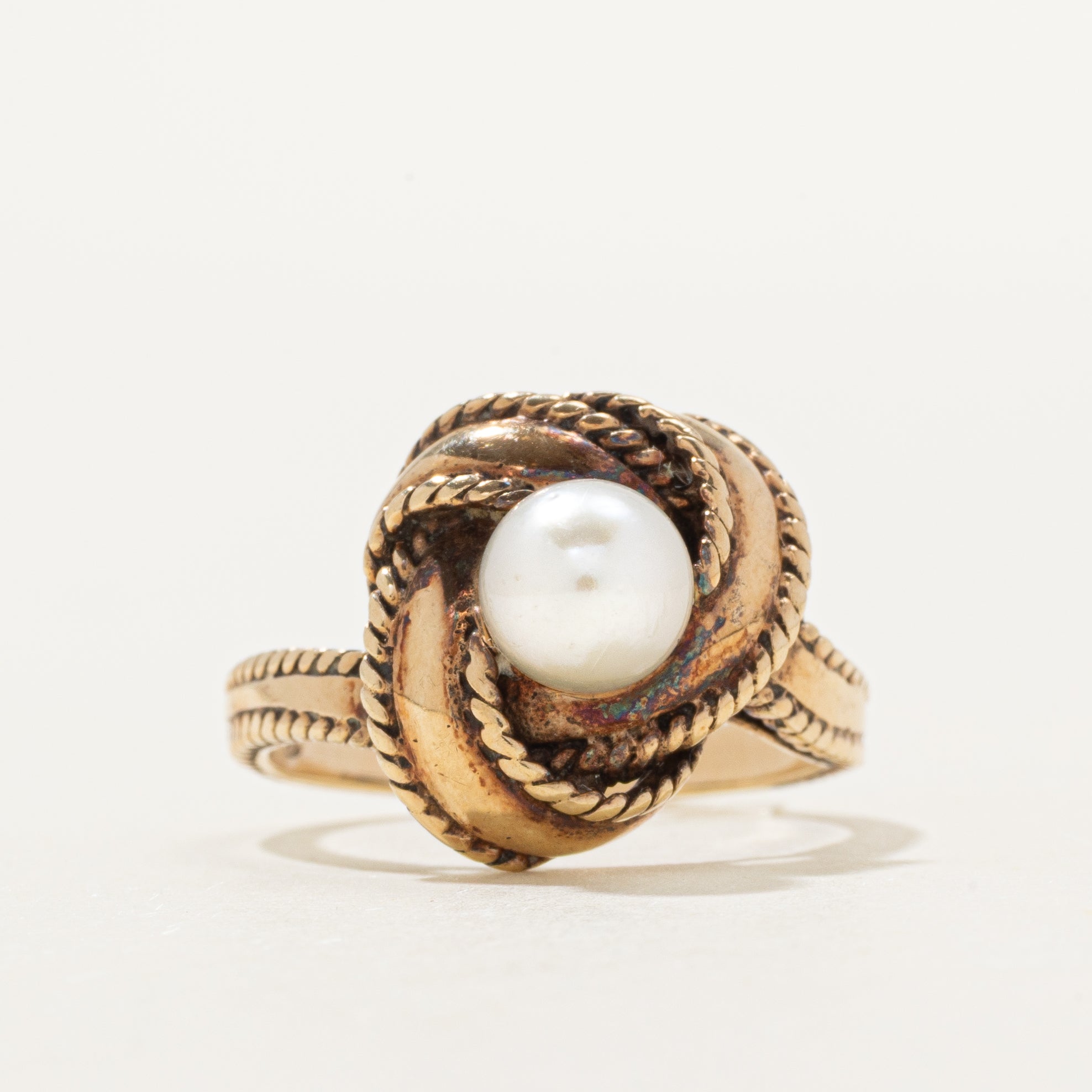 Vintage Canadian Pearl Knot Ring | SZ 6.25