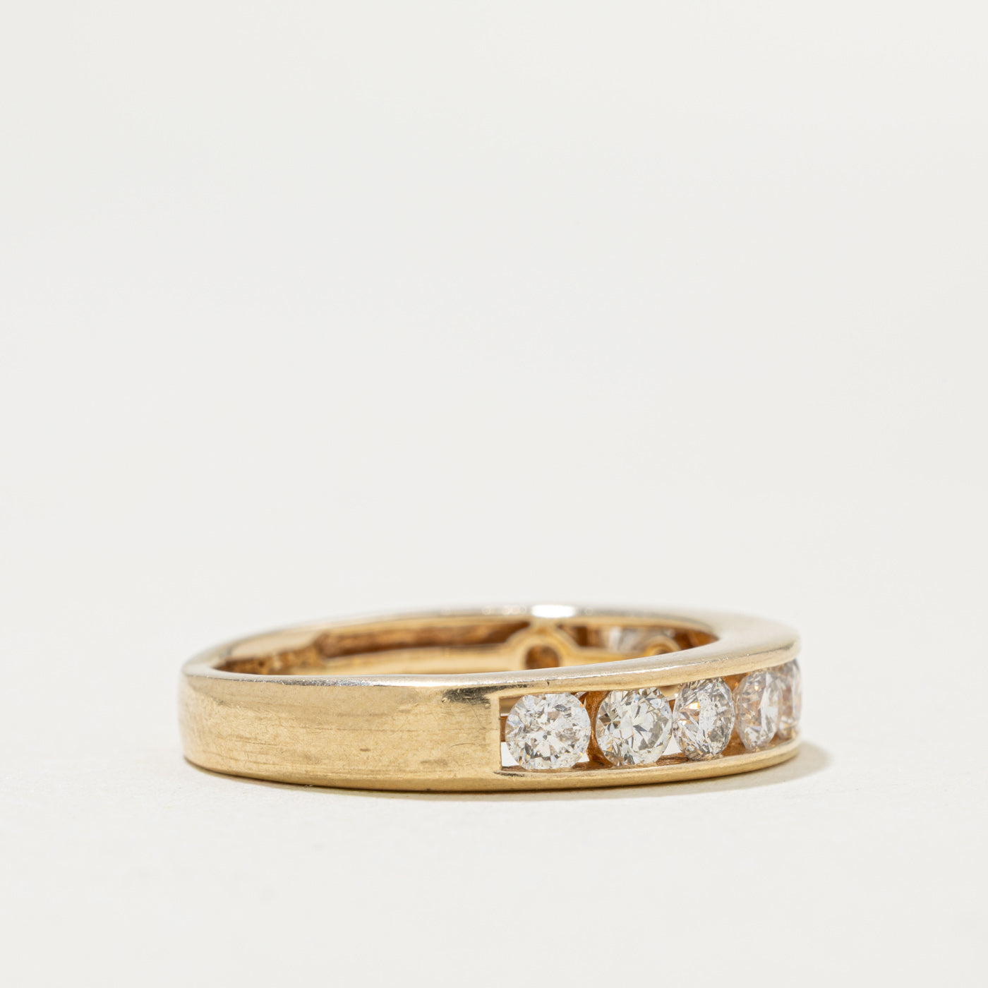 14k Semi Eternity Diamond Band | 0.65ctw | 4.1mm | SZ 7.5
