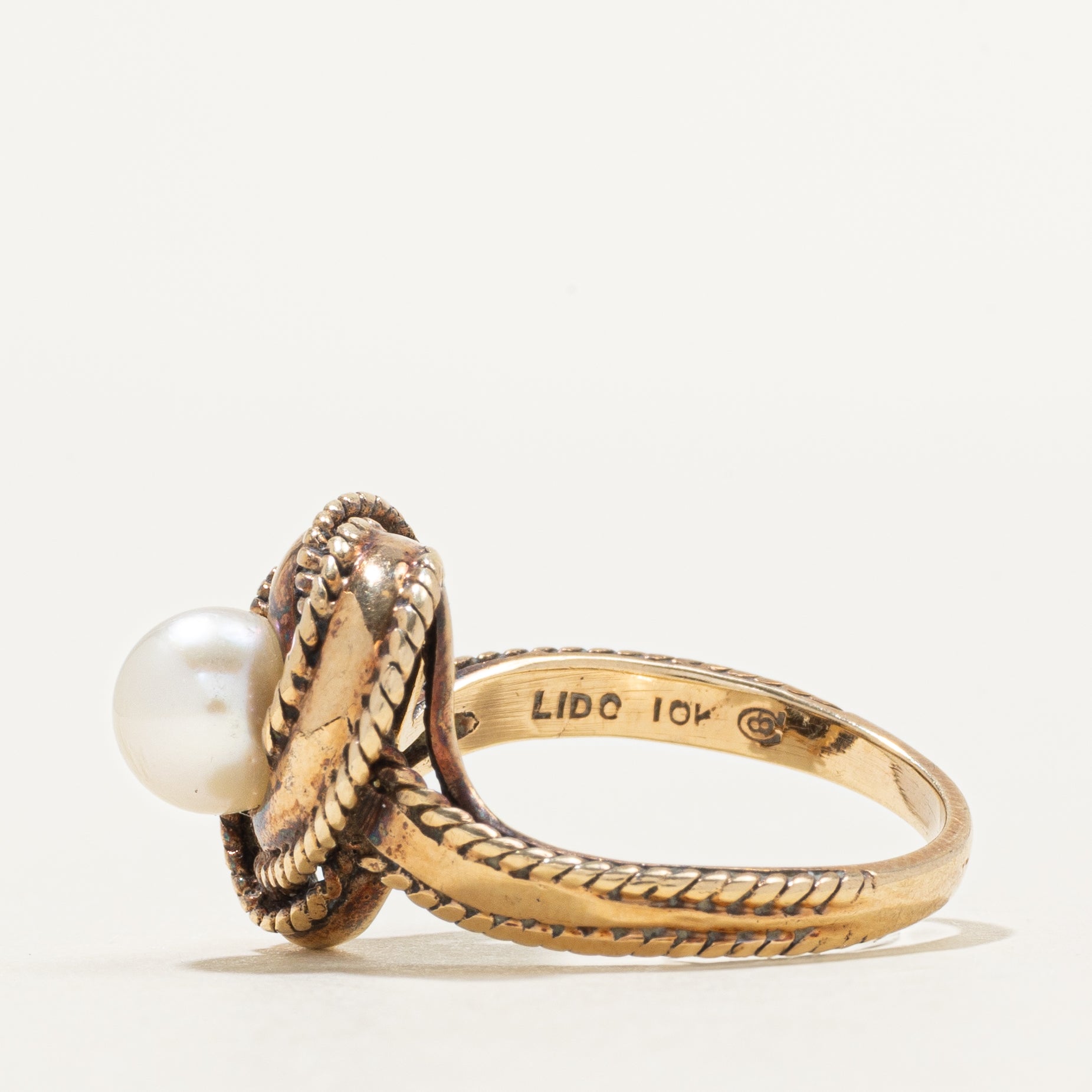 Vintage Canadian Pearl Knot Ring | SZ 6.25