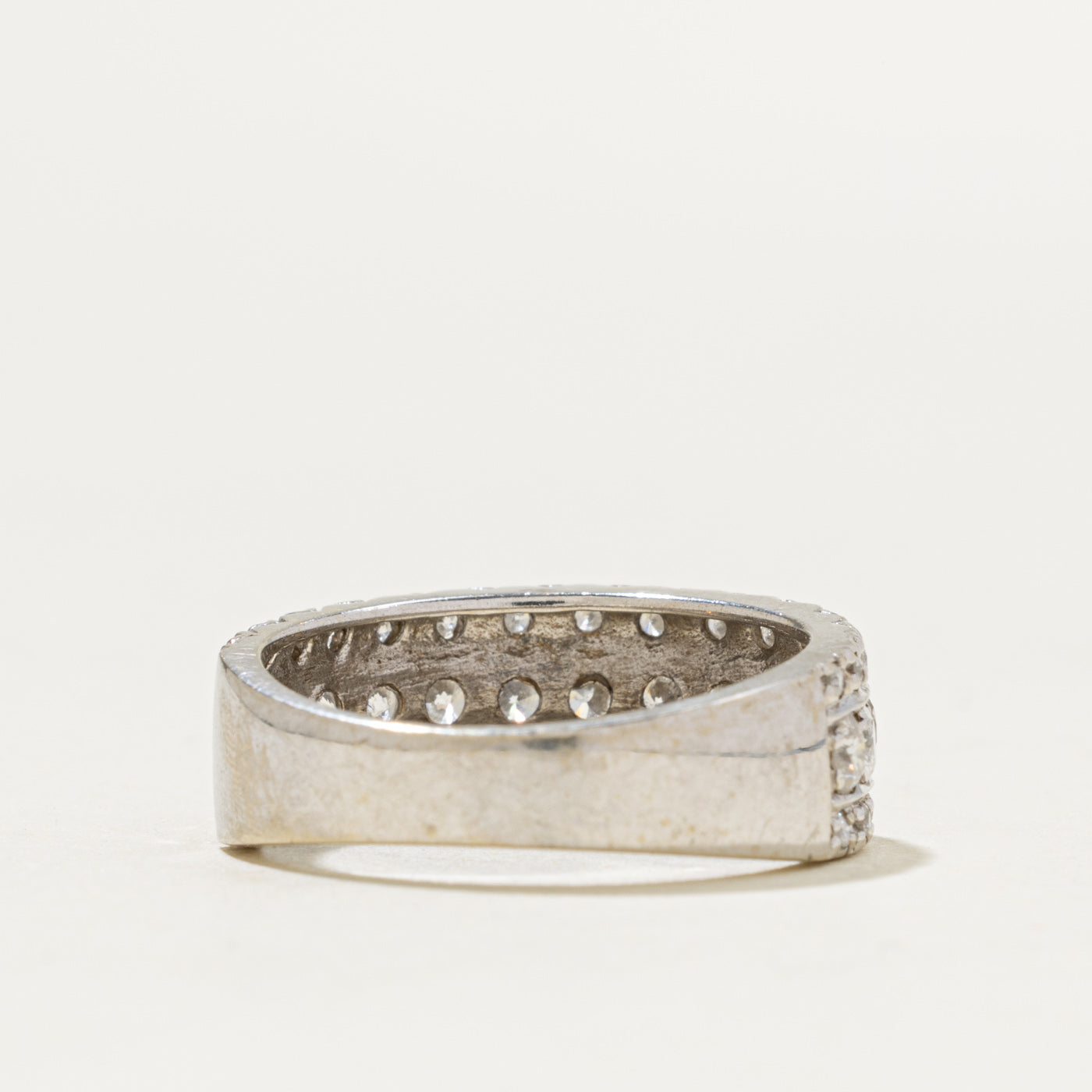 14k Multi Row Diamond Band | 0.73ctw | 4.7mm | SZ 7