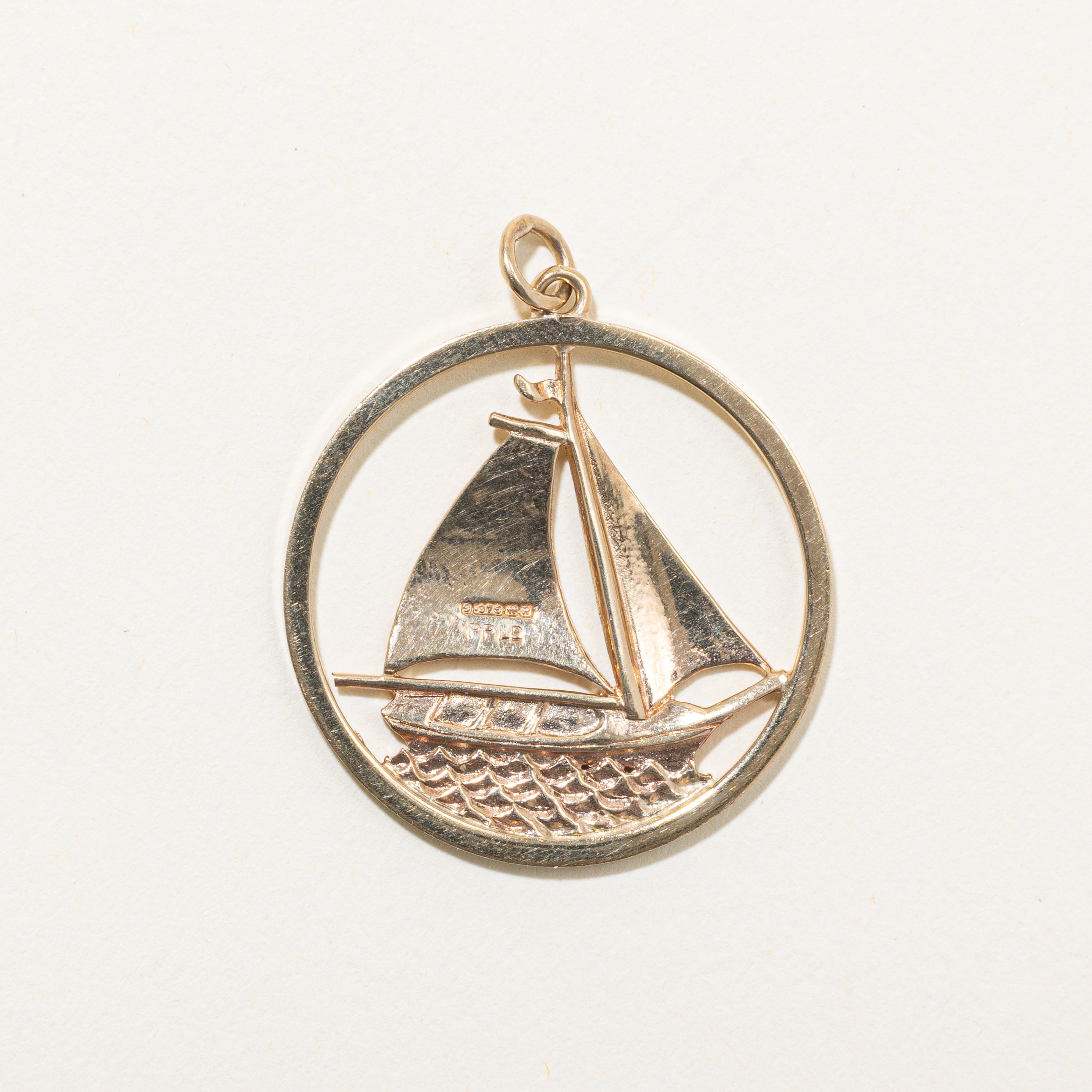 1966 Birmingham Yellow Gold Sailboat Necklace | 26" |