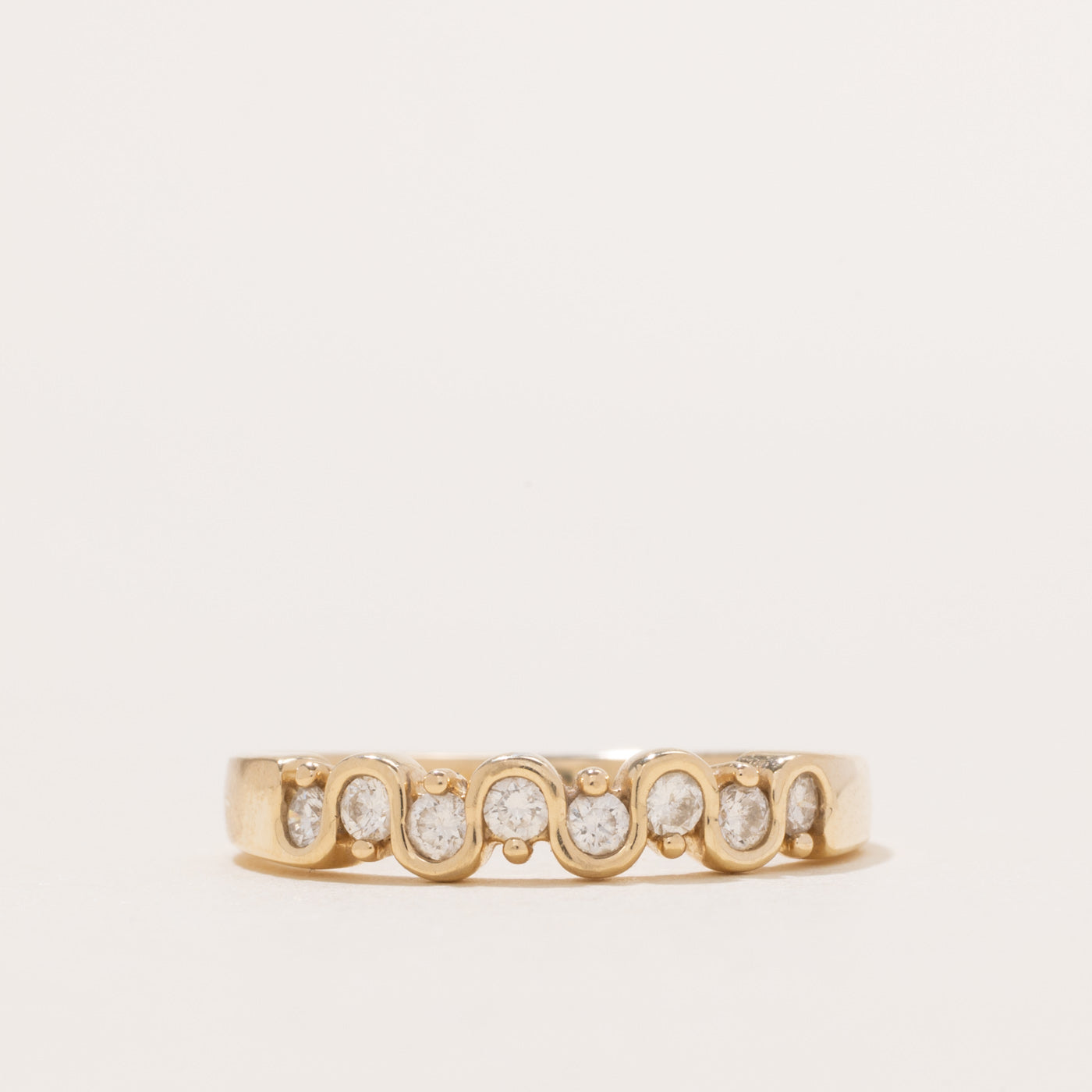 '100 Ways' 10k Wavy Diamond Band | 0.26ctw | SZ 6.75