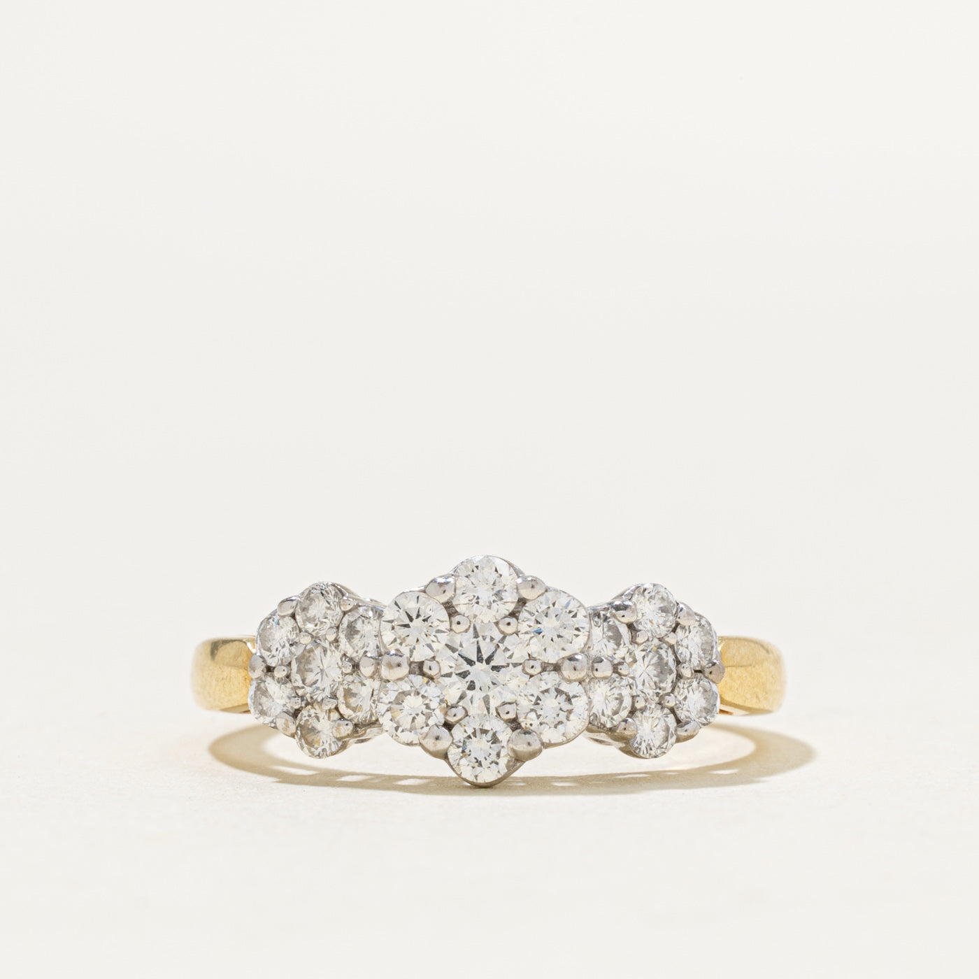 18k Diamond Multi Floral Cluster Ring | 0.60ctw | SZ 8.5